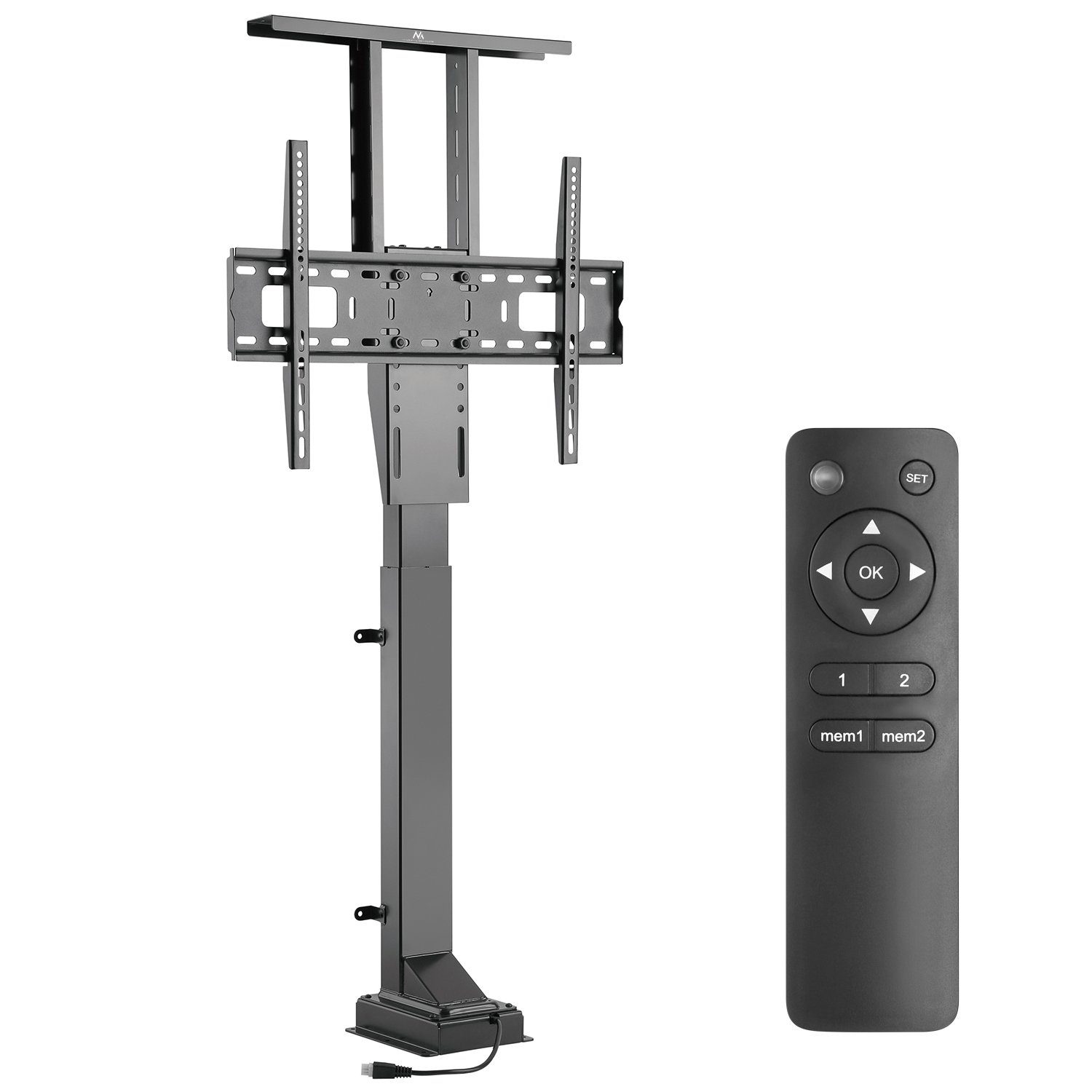 Maclean TV-Standfuß MC-866 Motorisierter TV Lift für Fernseher 37-65", (bis 65,00 Zoll, Automatische Höhenverstellung 68 - 158 cm)
