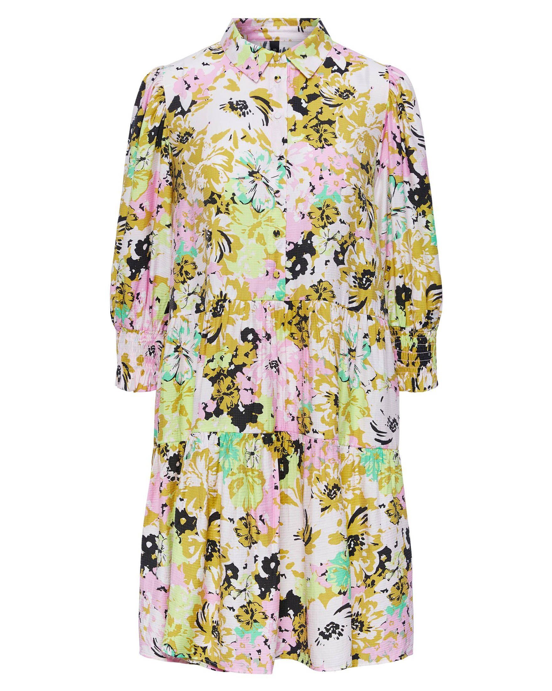 Y.A.S Blusenkleid Damen Kleid YASVIBBO 3/4 DRESS S. Loose Fit (1-tlg) | Blusenkleider