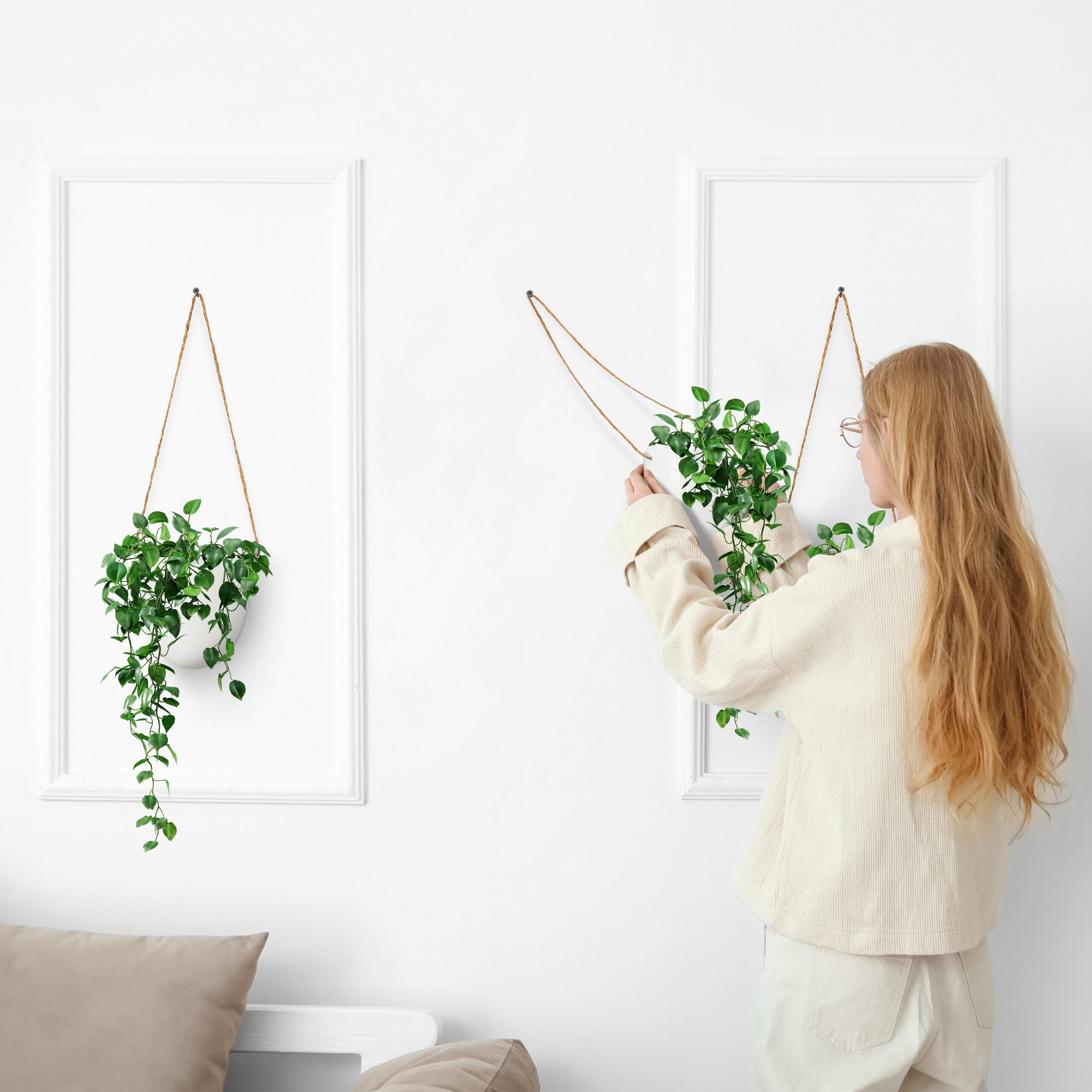 relaxdays Blumentopf Hängende Wandvase im 3er günstig online kaufen
