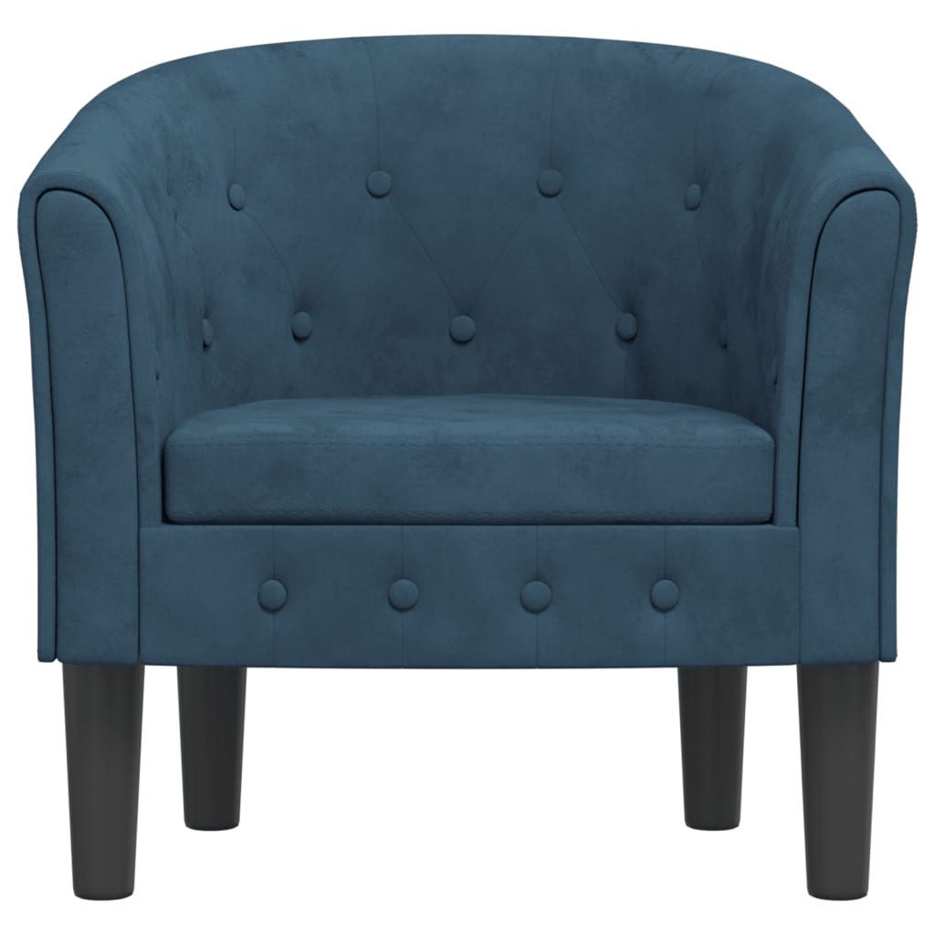 vidaXL Sessel Clubsessel Dunkelblau Samt (1-St) günstig online kaufen