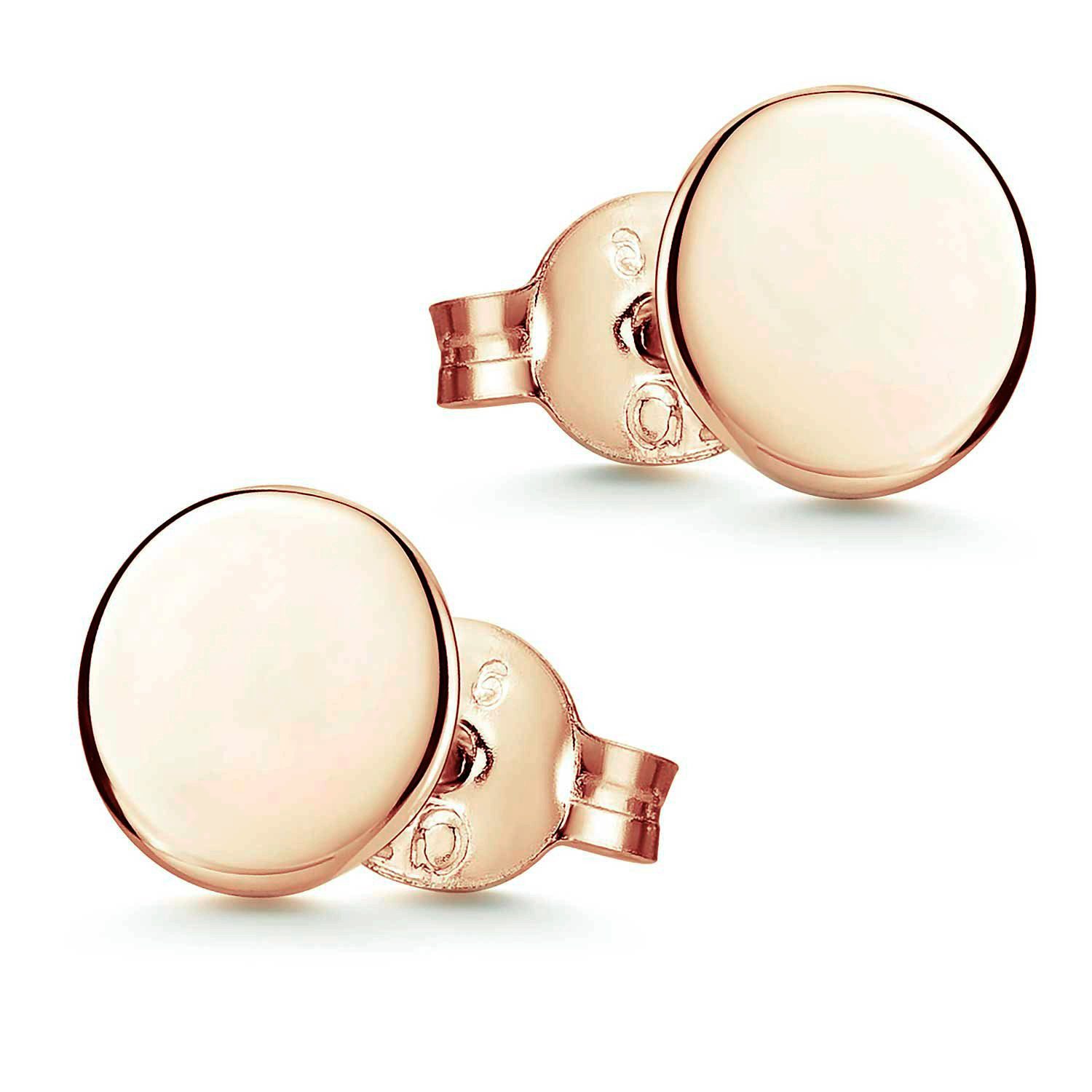 Materia Paar Ohrstecker Plättchen Basic Rosegold Ohrringe klein 3-7mm SO-25 günstig online kaufen