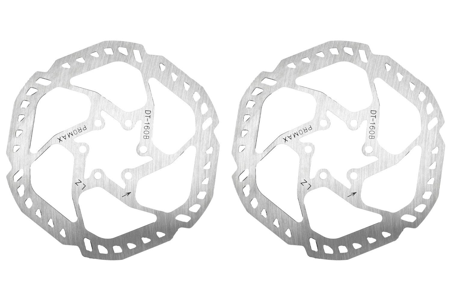 Promax Scheibenbremse 2 Stück Bremse Promax gelocht Bremsscheibe 160 mm 6 Loch Neu WAVE