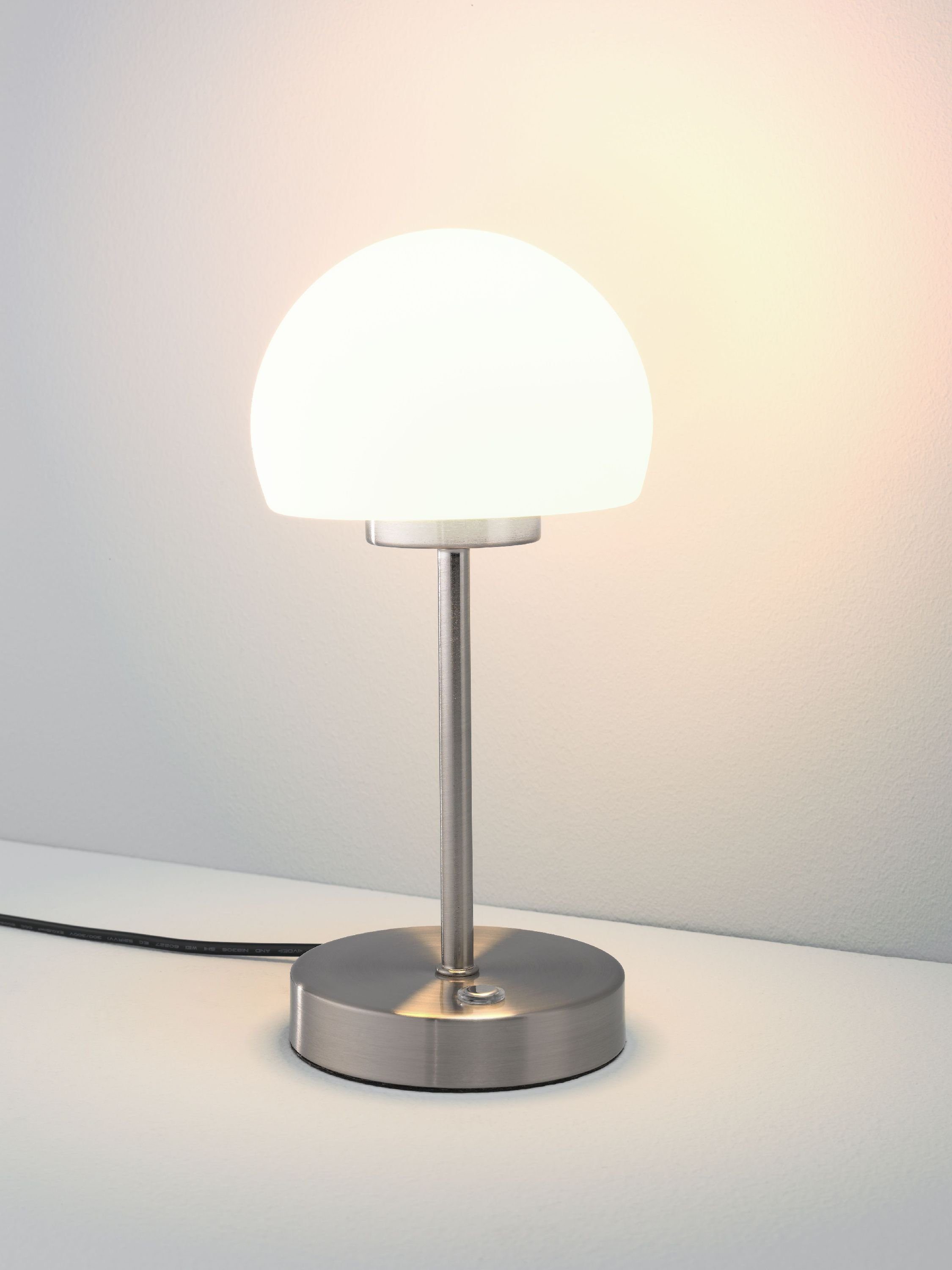 casa NOVA Tischleuchte casa NOVA Tischleuchte CORBY D 12 cm grau Tischlampe Klemmleuchte