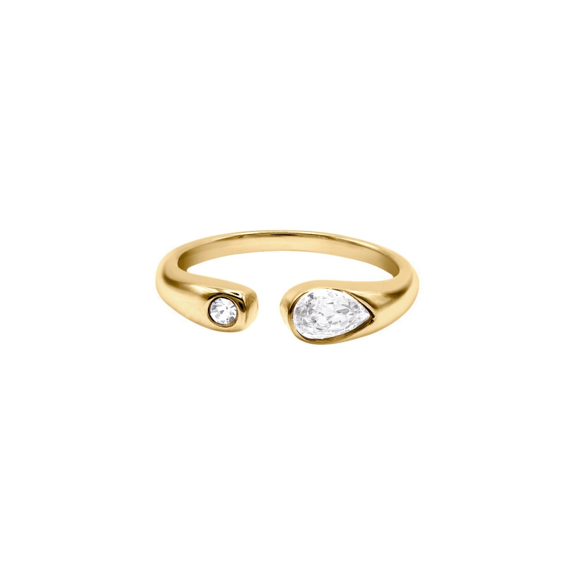 Heideman Fingerring Zala goldfarben (Ring, 1-tlg., inkl. Geschenkverpackung), Ring mit Zirkonia Stein Frauen