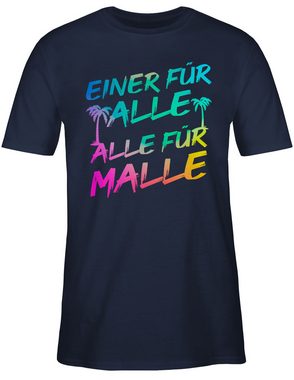 Shirtracer T-Shirt Malle für Alle - Einer für alle Alle für Malle Sommerurlaub Herren