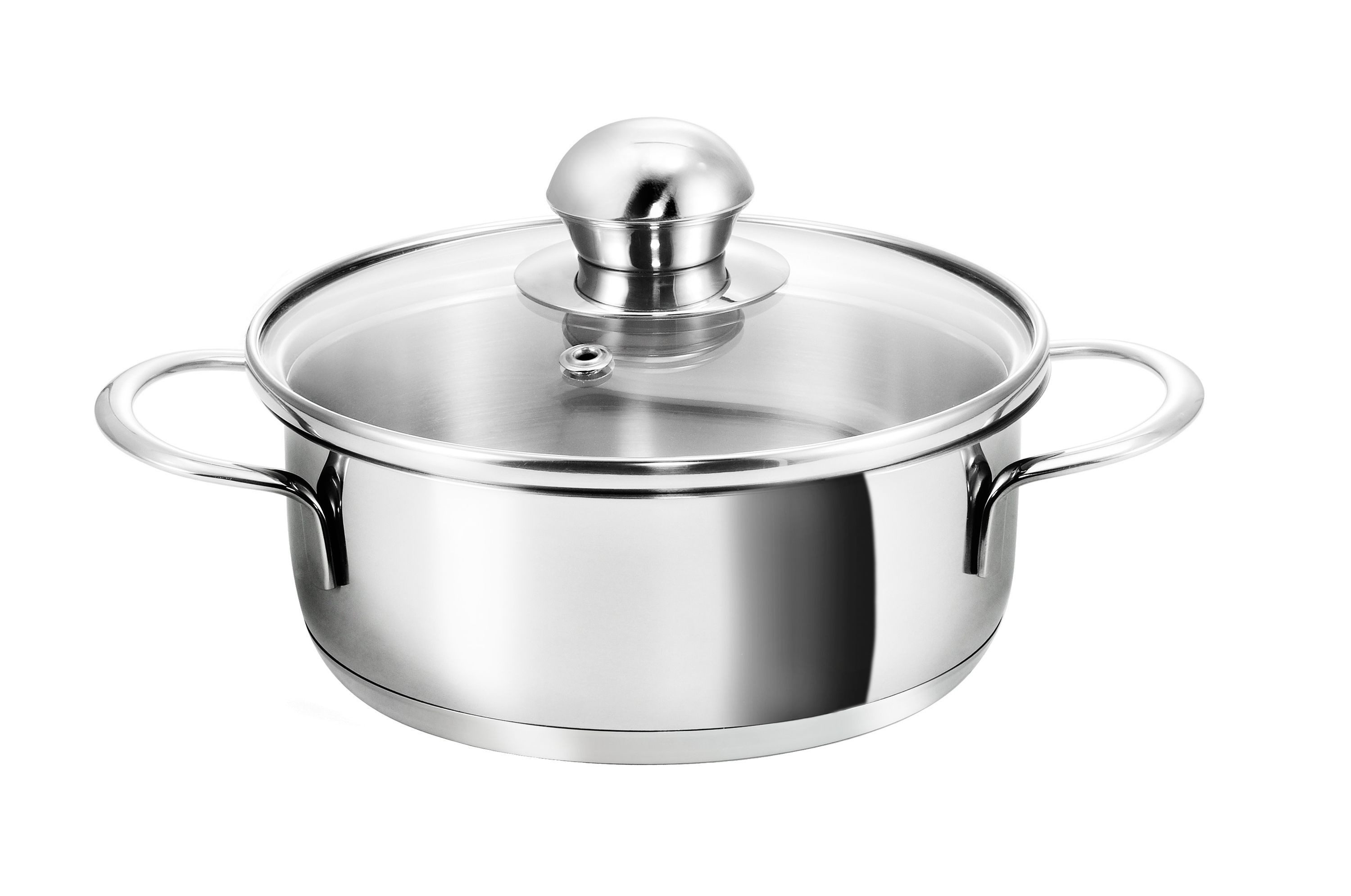 Kopf Topf-Set Parvus 2-teilig, Edelstahl (2-tlg), Kleine Töpfe, Kochtopfset, 14 + 14 cm, inkl. Deckel, Induktion