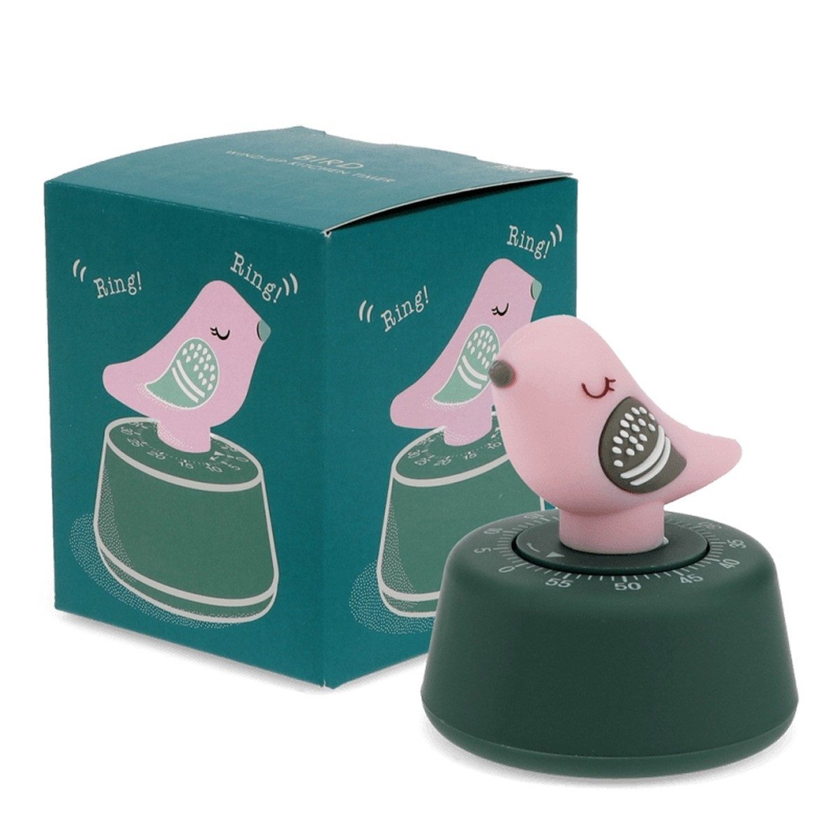 Rex London Küchentimer Tiermotiv mechanischer Timer 59 Min, ohne Batterie, Soft-Touch