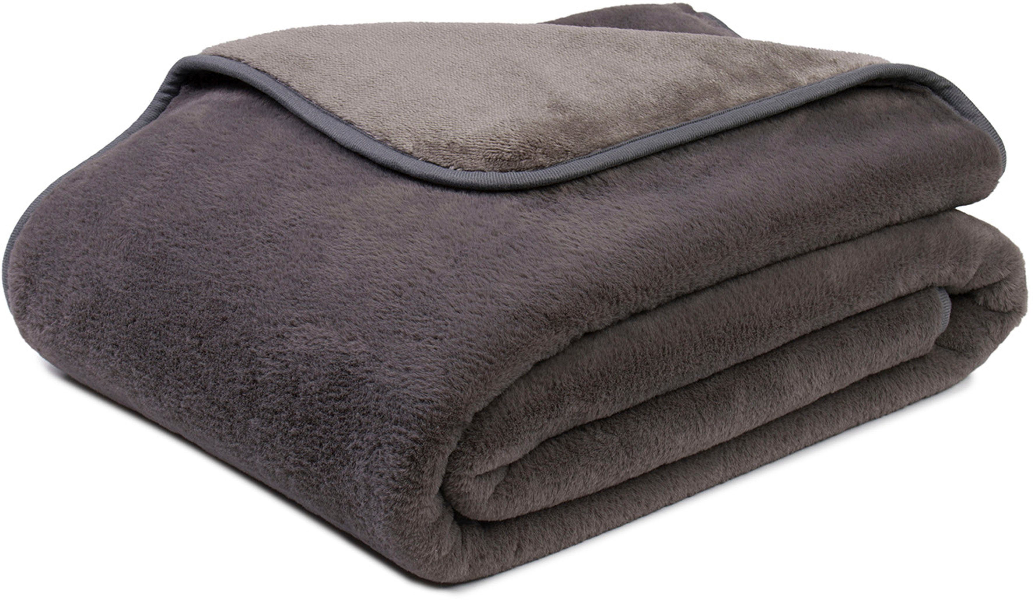 Wohndecke Merino Wendewohndecke, Gözze, kuschelig weich günstig online kaufen