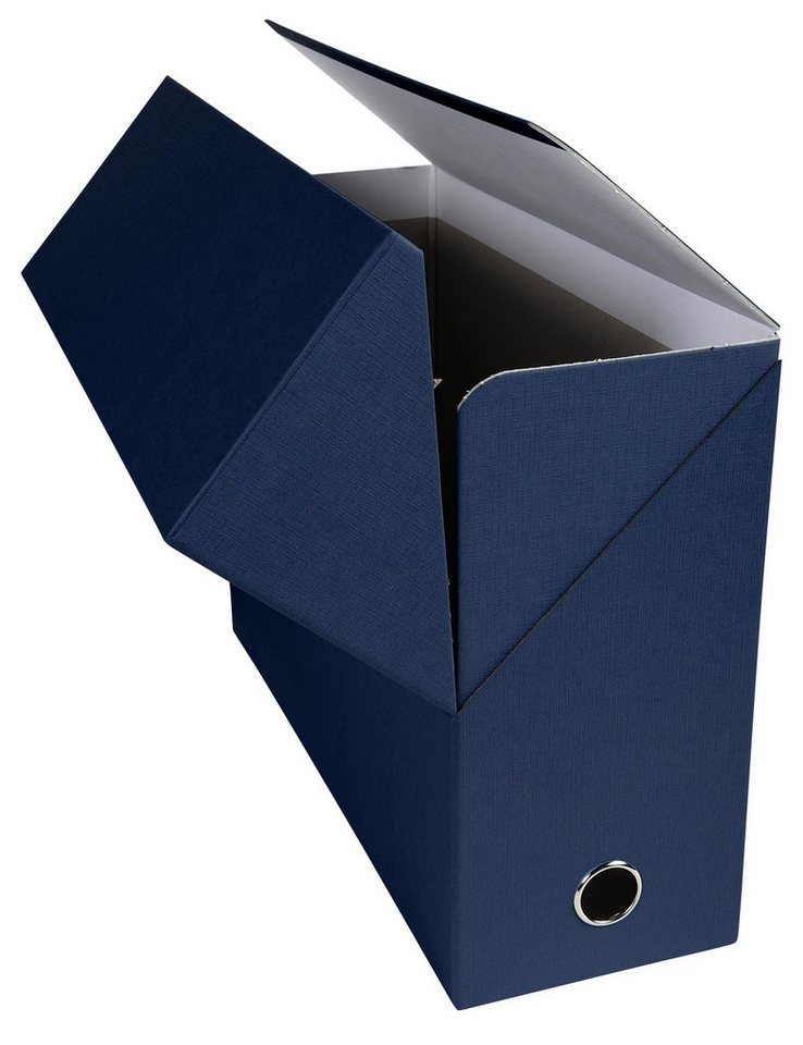 Thumbnail - EXACOMPTA Archivcontainer 5x Transferbox Rücken 120mm gerilltes Papier - Dunkelblau - 89427E, Boxen Archivbox