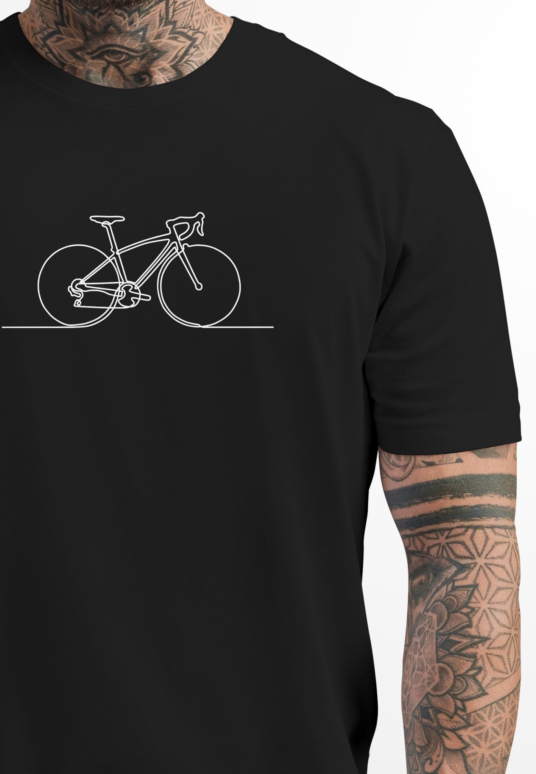 Neverless Print-Shirt Herren T-Shirt Fahrrad Radfahrer Aufdruck Printshirt günstig online kaufen