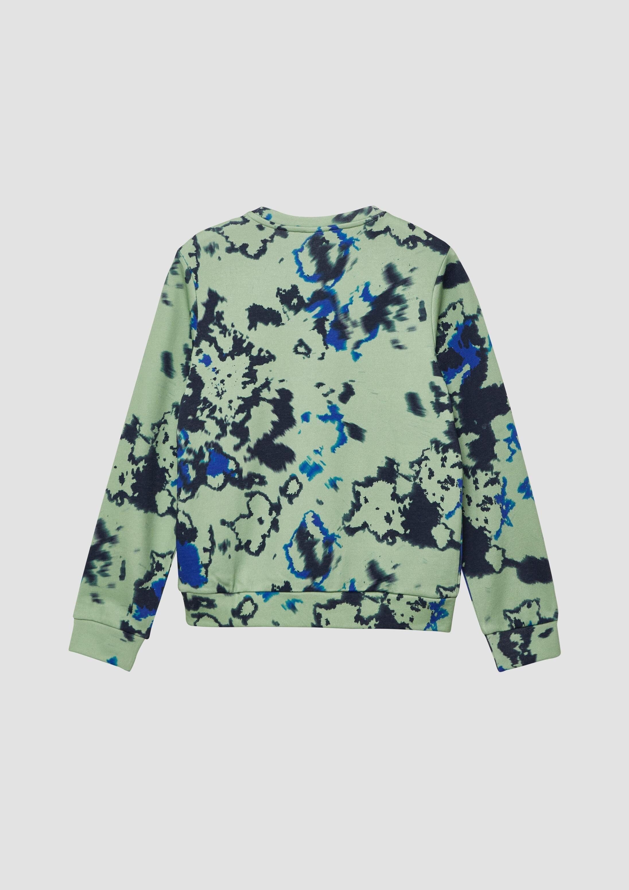 s.Oliver Sweatshirt Sweatshirt Sweatshirt mit All-over-Print