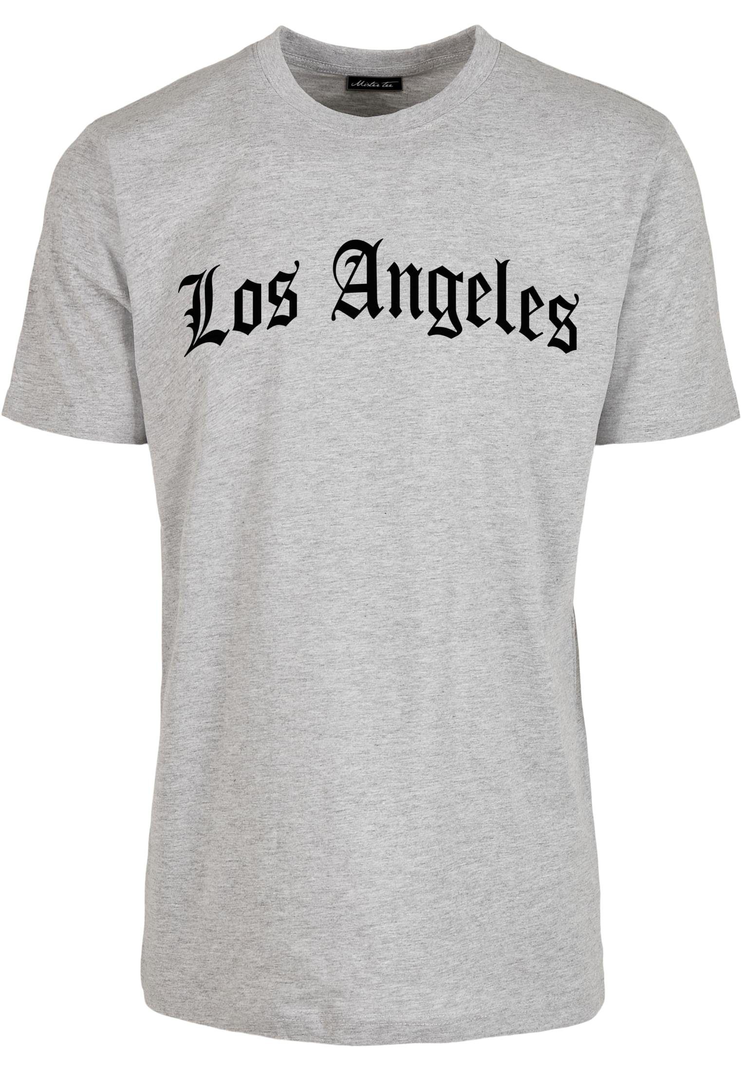 Mister MisterTee Angeles Herren T-Shirt heathergrey Wording Los Tee (1-tlg) Tee