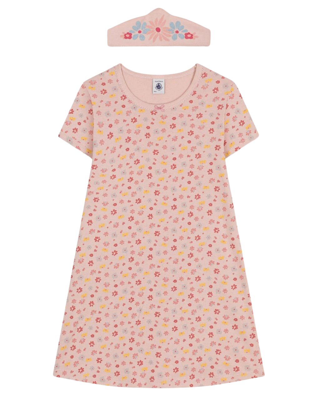 Petit Bateau Nachthemd Petit Bateau Mädchen-Nachthemd & Haube Prinzessinnen-Schlafmode