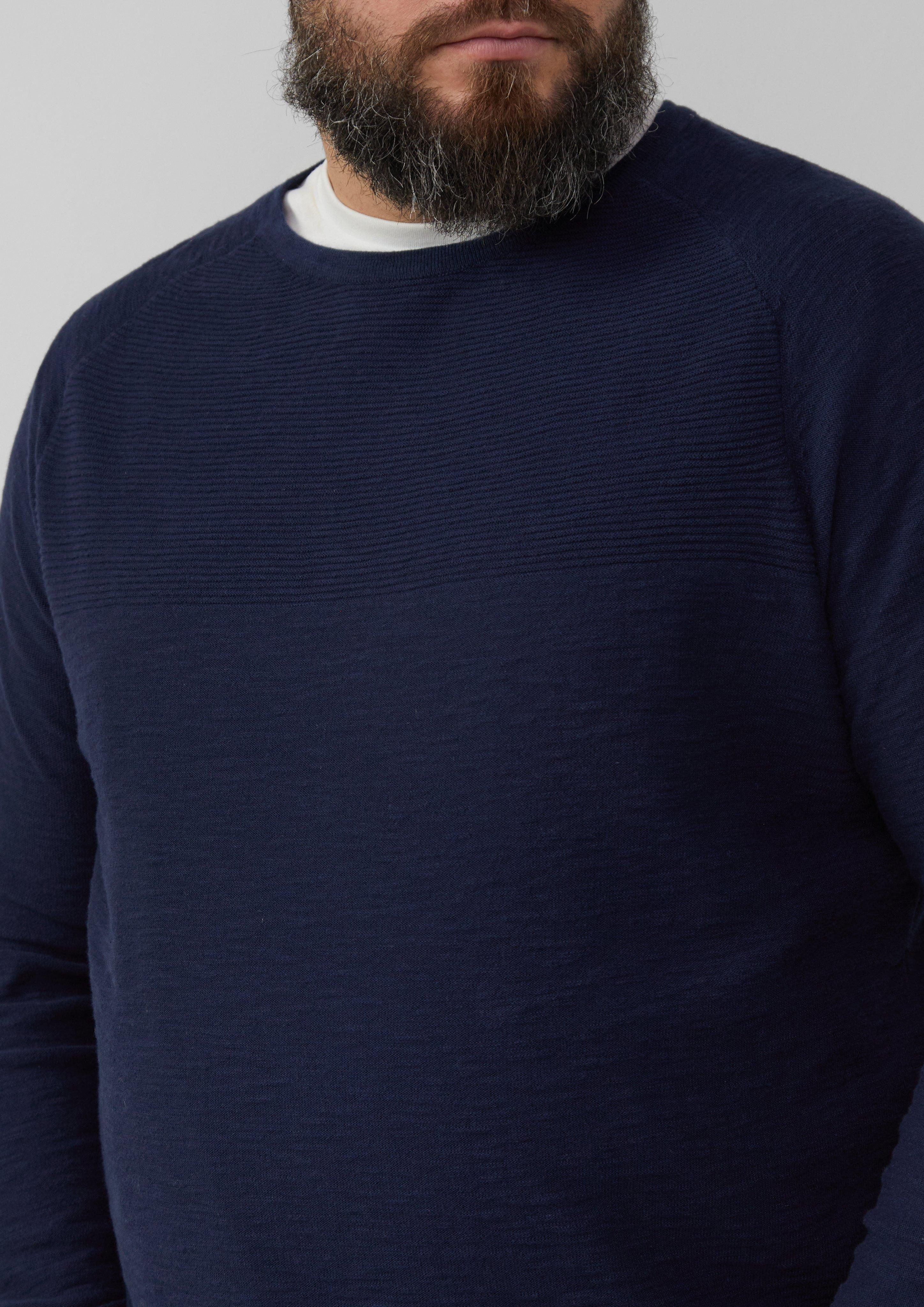 s.Oliver Strickpullover Baumwoll-Strickpullover im Mustermix günstig online kaufen