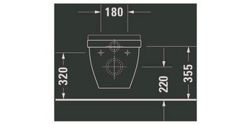 Duravit Bidet Wand-WC STARCK 3 flach, 360x540mm HygieneGlaze weiß HygieneGlaze weiß