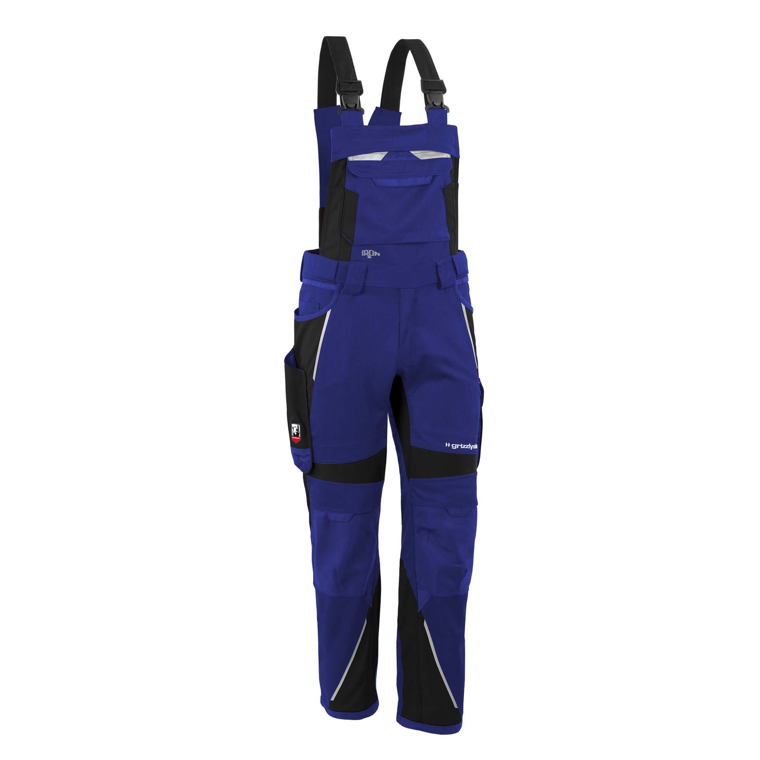 Qualitex Workwear Arbeitslatzhose Latzhose "IRON" kornblau/schwarz, Gr. N58