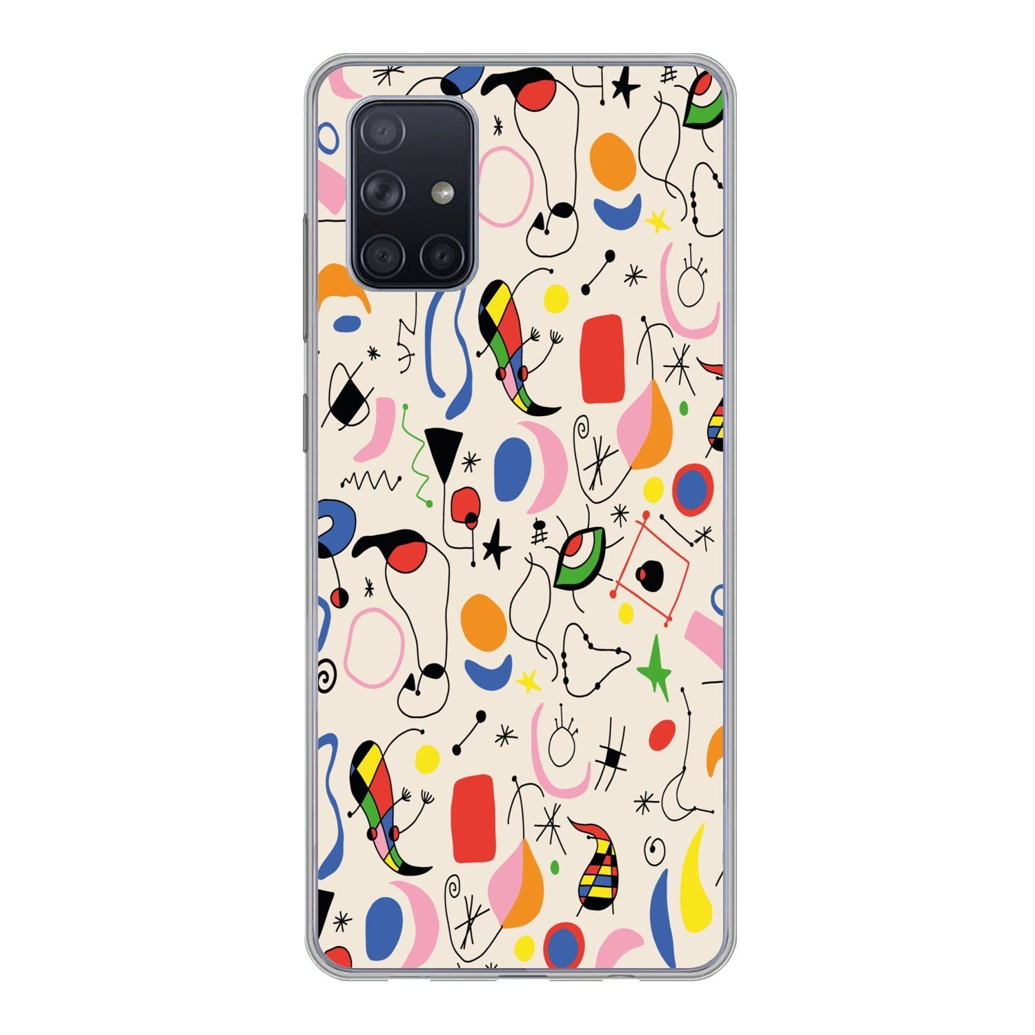 MuchoWow Handyhülle für Samsung Galaxy A51 Muster - Abstrakt - Kunst, Smartphone-Bumper, Print, Handy Schutzhülle Dünn