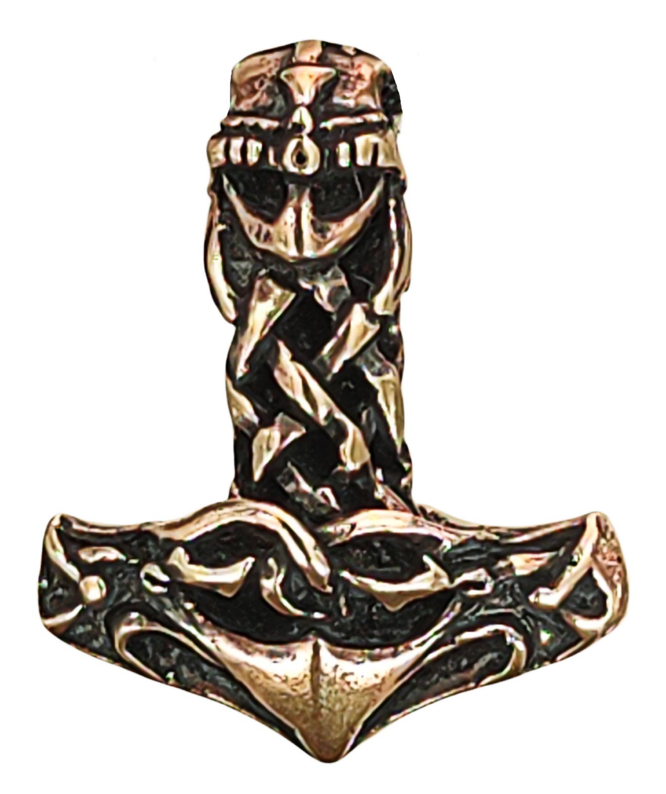 Thorhammer Hammer Thor Helm of Leather Wikinger Kettenanhänger 75 Nr. Thorshammer Anhänger Bronze Mjölnir Kiss