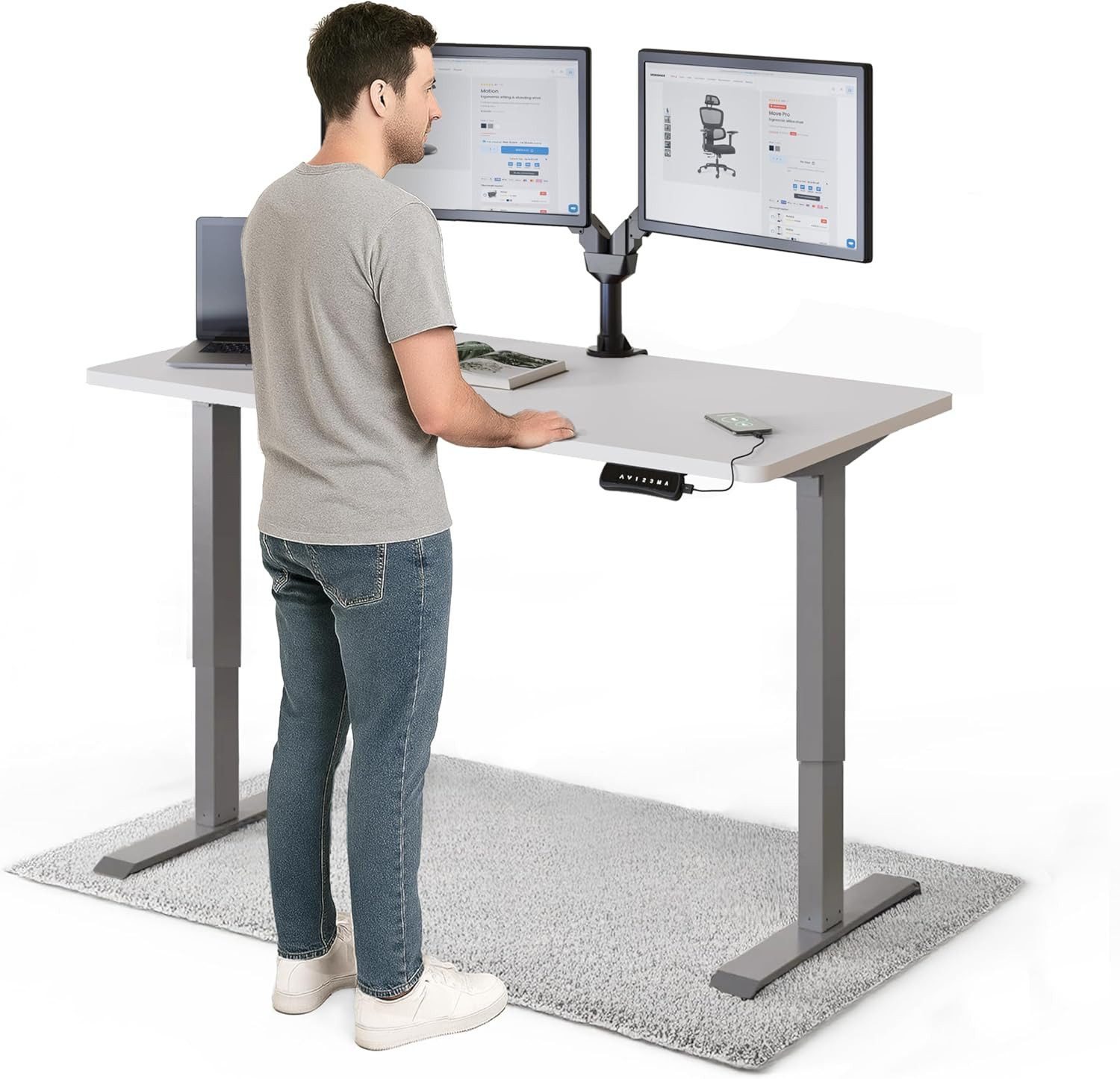 DESKSPACE Schreibtisch Pro Elektrisch höhenverstellbarer Schreibtisch günstig online kaufen