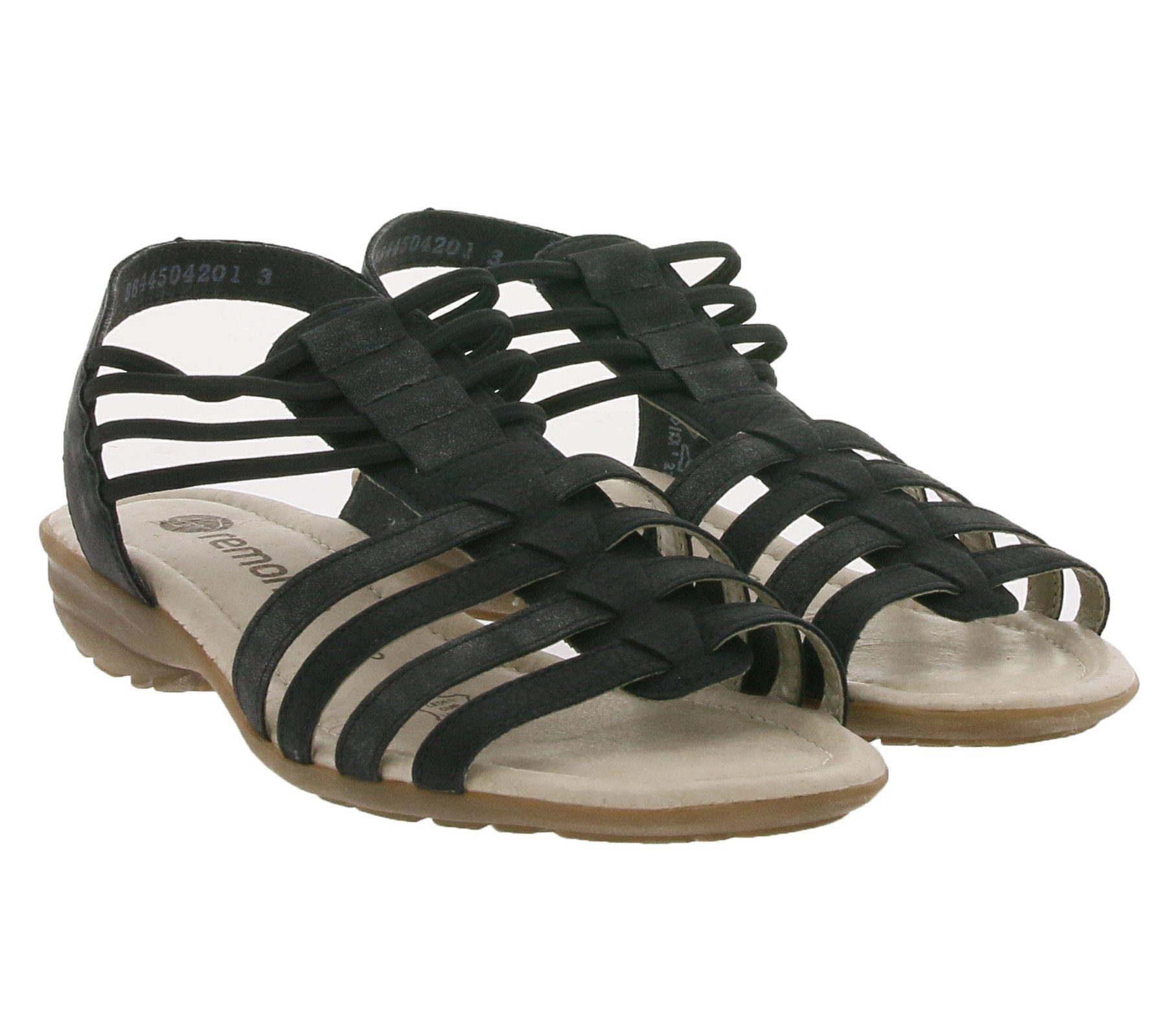 Remonte »remonte Riemchen-Sandale elegante Damen Sandalette aus  Nubukleder-Imitat Haus-Schuhe Strand-Sandalen Schwarz« Outdoorschuh online  kaufen | OTTO