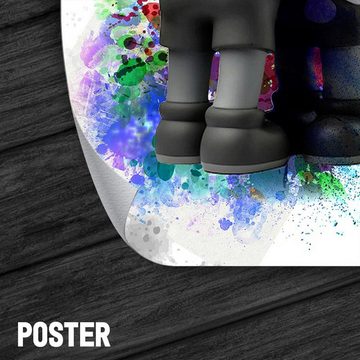 ArtMind XXL-Wandbild Umarmende Kaws, Premium Wandbilder als Poster & gerahmte Leinwand in 4 Größen, Wall Art, Bild, Canva