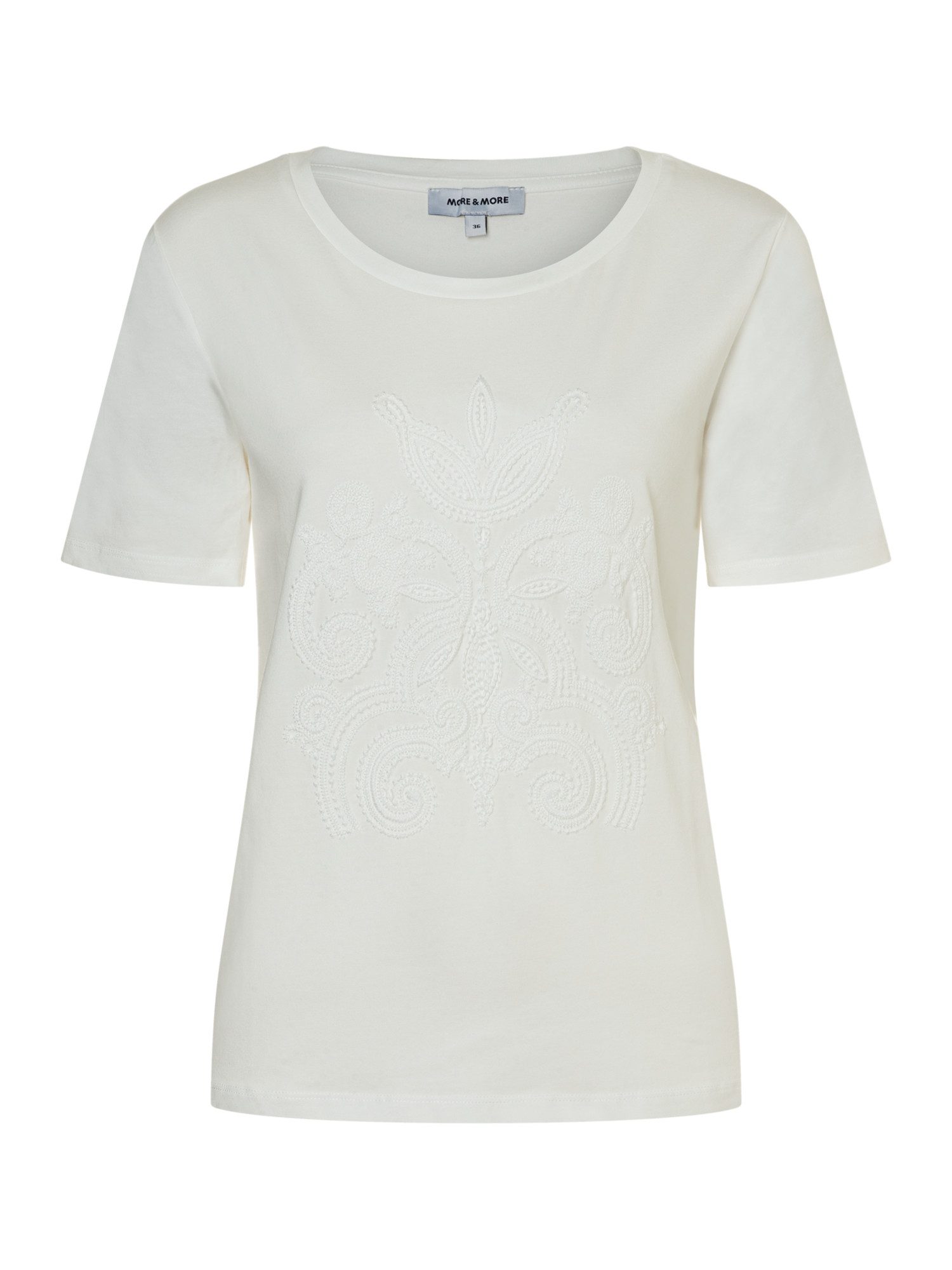 MORE&MORE Kurzarmshirt besticktes Kurzarmshirt günstig online kaufen