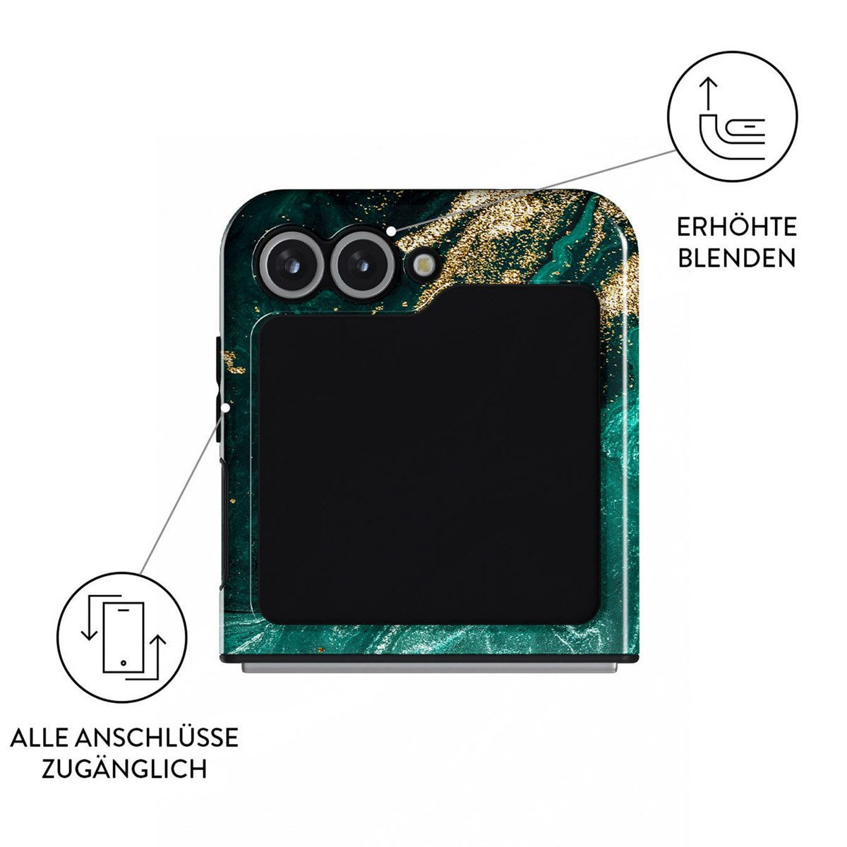 BURGA Backcover Burga Tough Back Cover Samsung Galaxy Z Flip 6 - Emerald Pool