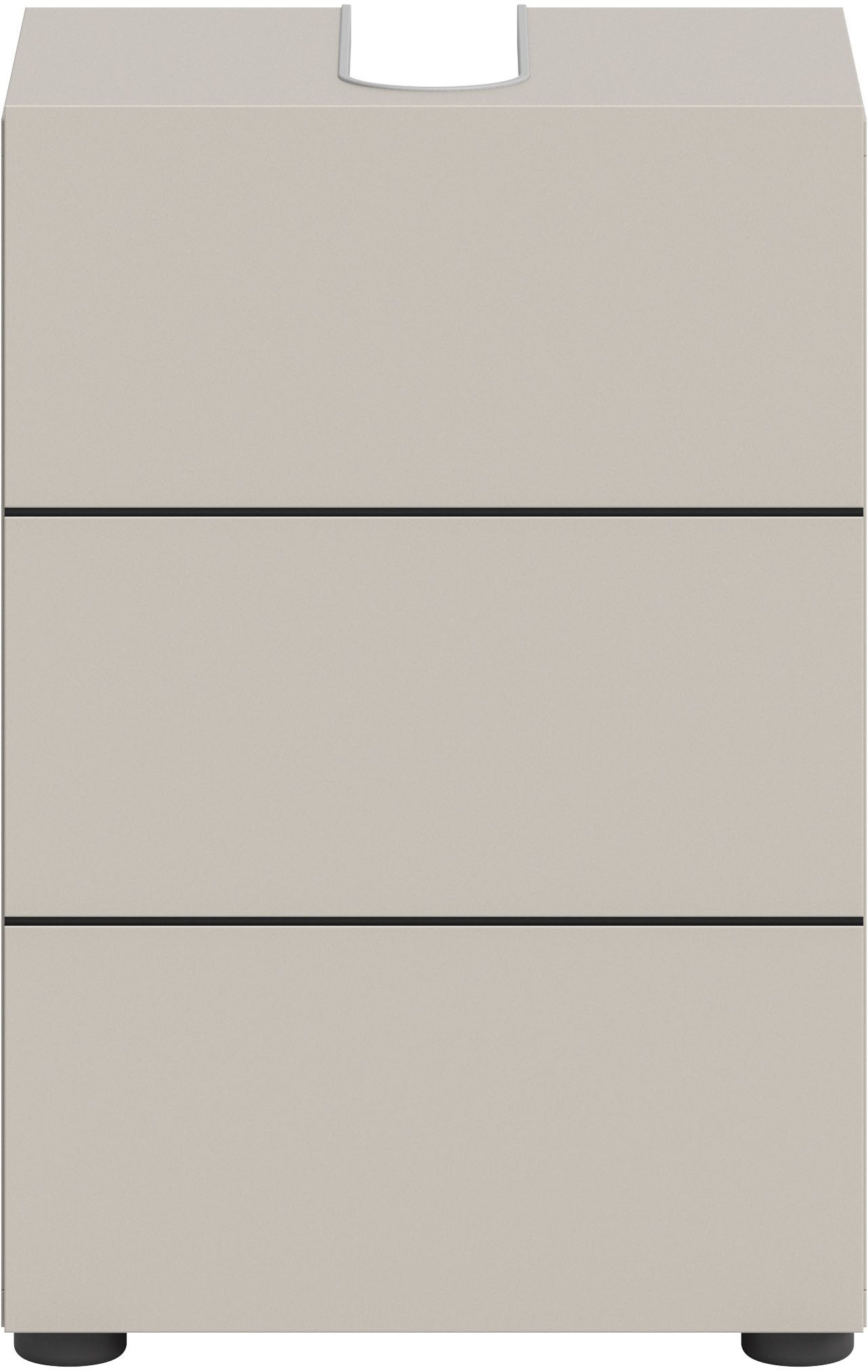 welltime Waschbeckenunterschrank BIEL, Breite: 38 cm, 1 Tür, 2 Fächer, Siphonausschnitt (1-St) Waschbeckenunterschrank, Unterschrank, WBU, Badezimmer, Bad