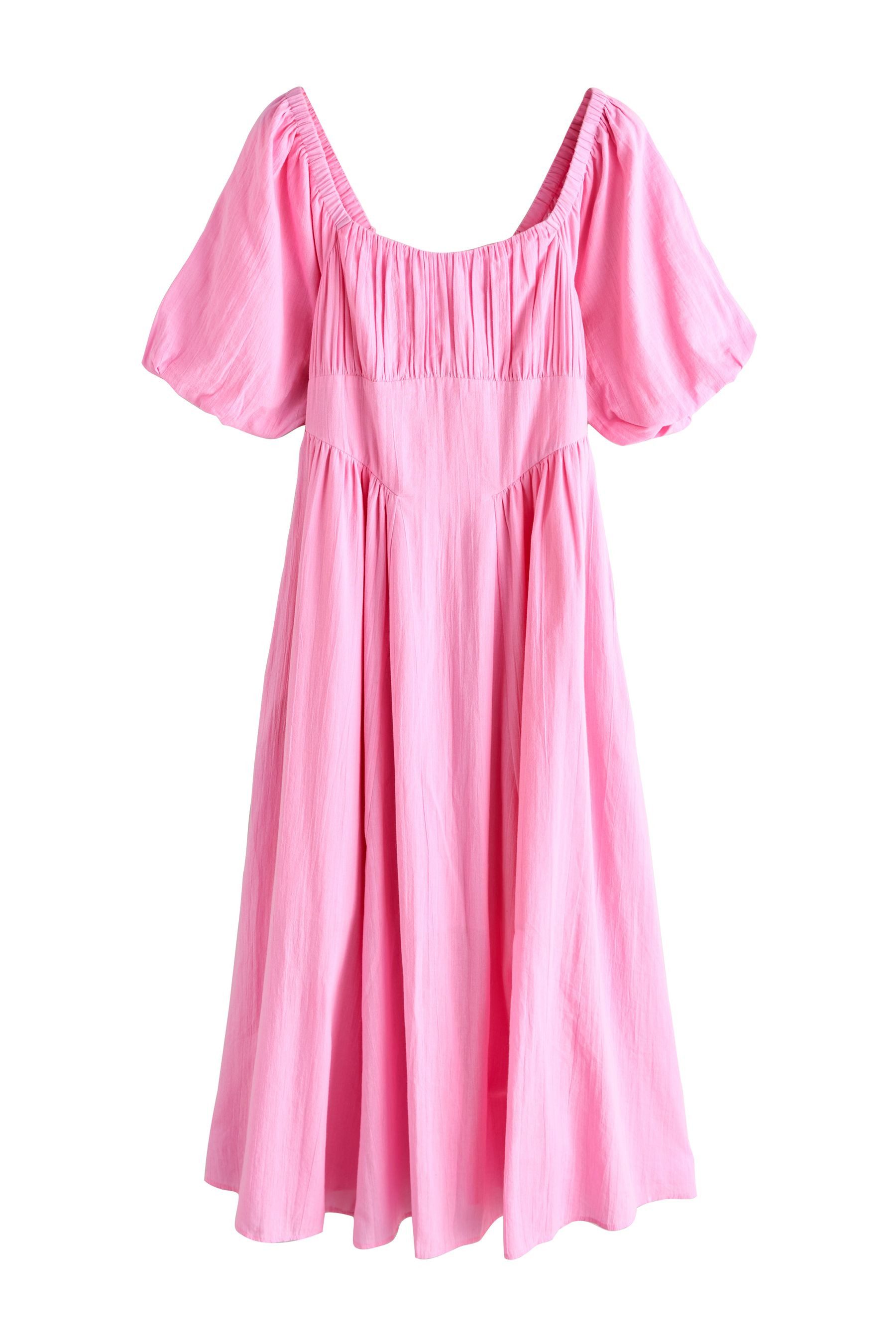 Midikleid Midikleid mit Puffärmeln