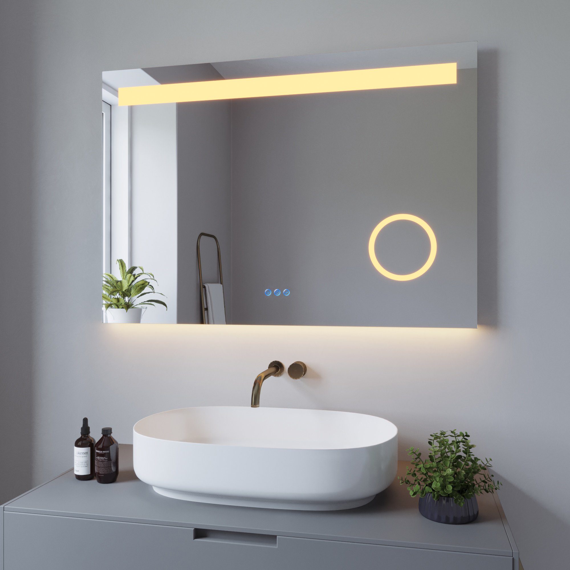 AQUABATOS Badspiegel Badspiegel LED mit Beleuchtung günstig online kaufen