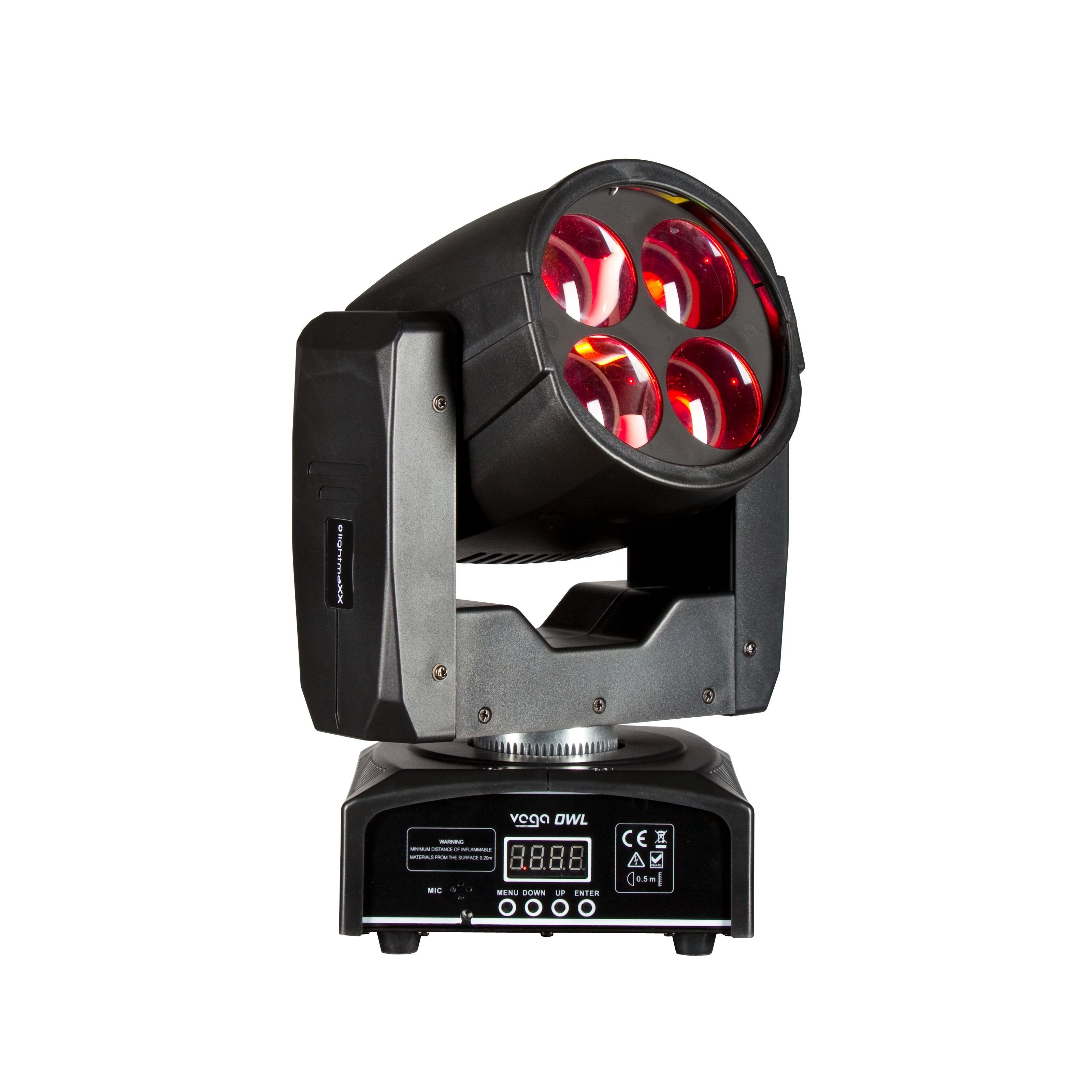 lightmaXX Discolicht, VEGA OWL 4x10W, 4°-60° Beam + FX - Scanner