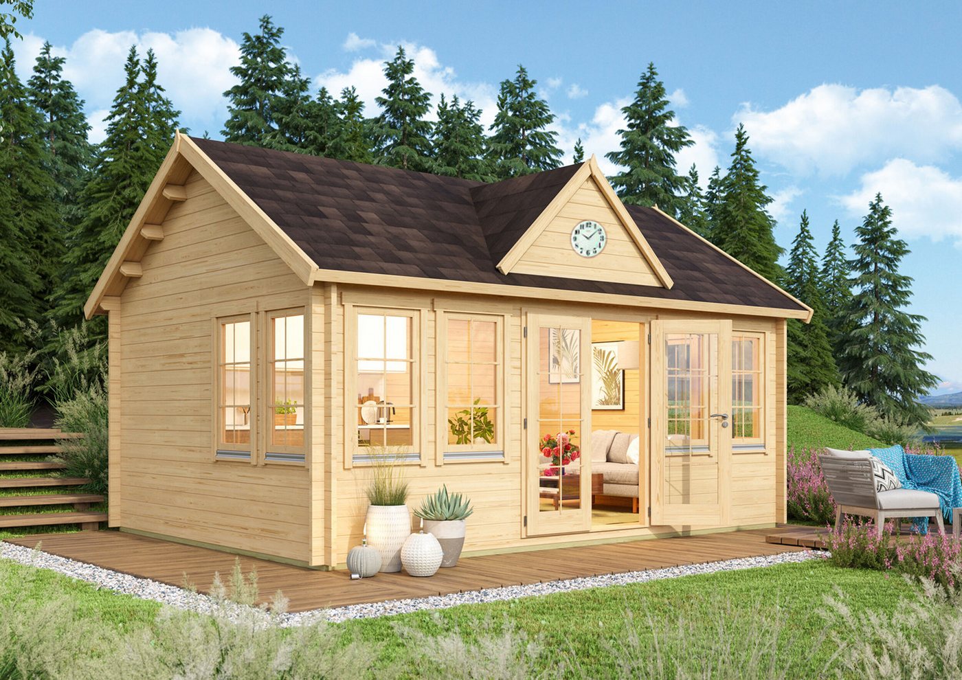 Fjordholz Gartenhaus Teehaus Leeds 44