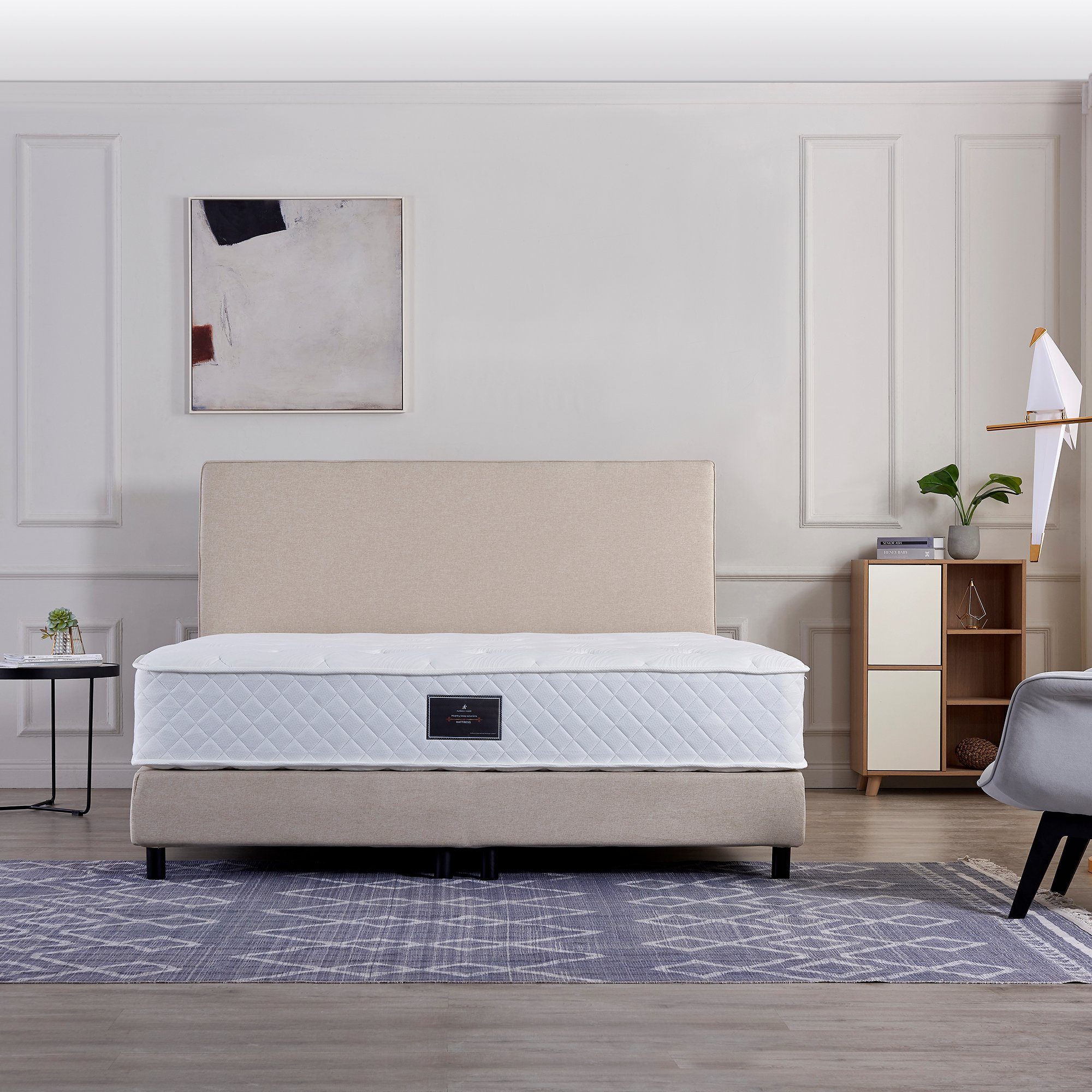 V6 Boxspringbett Modell 208-25 mit Taschenfederkernmatratze 25 cm Hoch günstig online kaufen