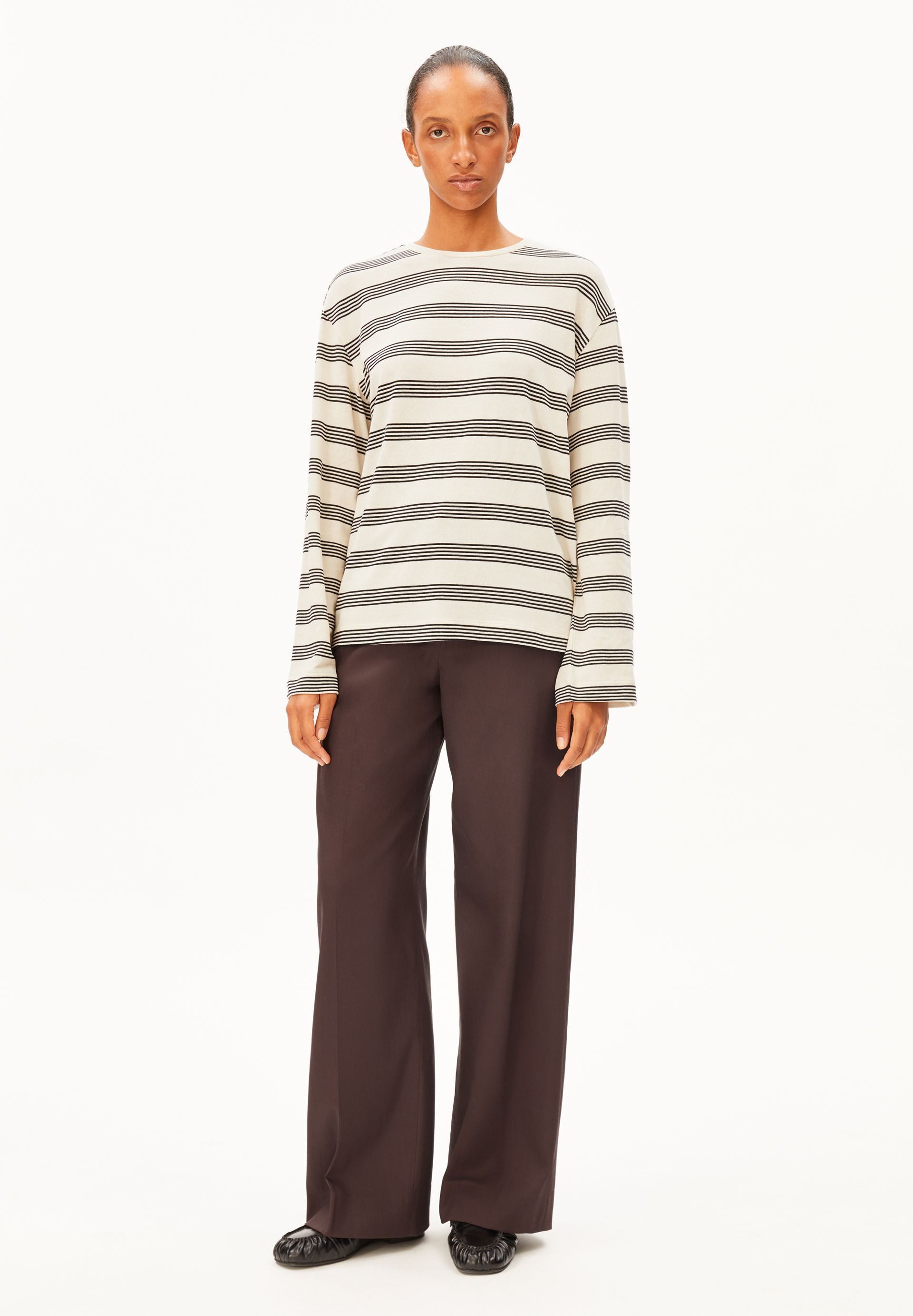 Armedangels Longsleeve MARYNAA FINE STRIPE Loose Fit – Bild 2 von 5
