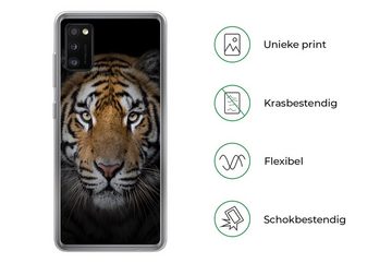 MuchoWow Handyhülle Tiger - Wildtiere - Porträt - Schwarz - Tiere, Handyhülle Samsung Galaxy A41, Smartphone-Bumper, Print, Handy