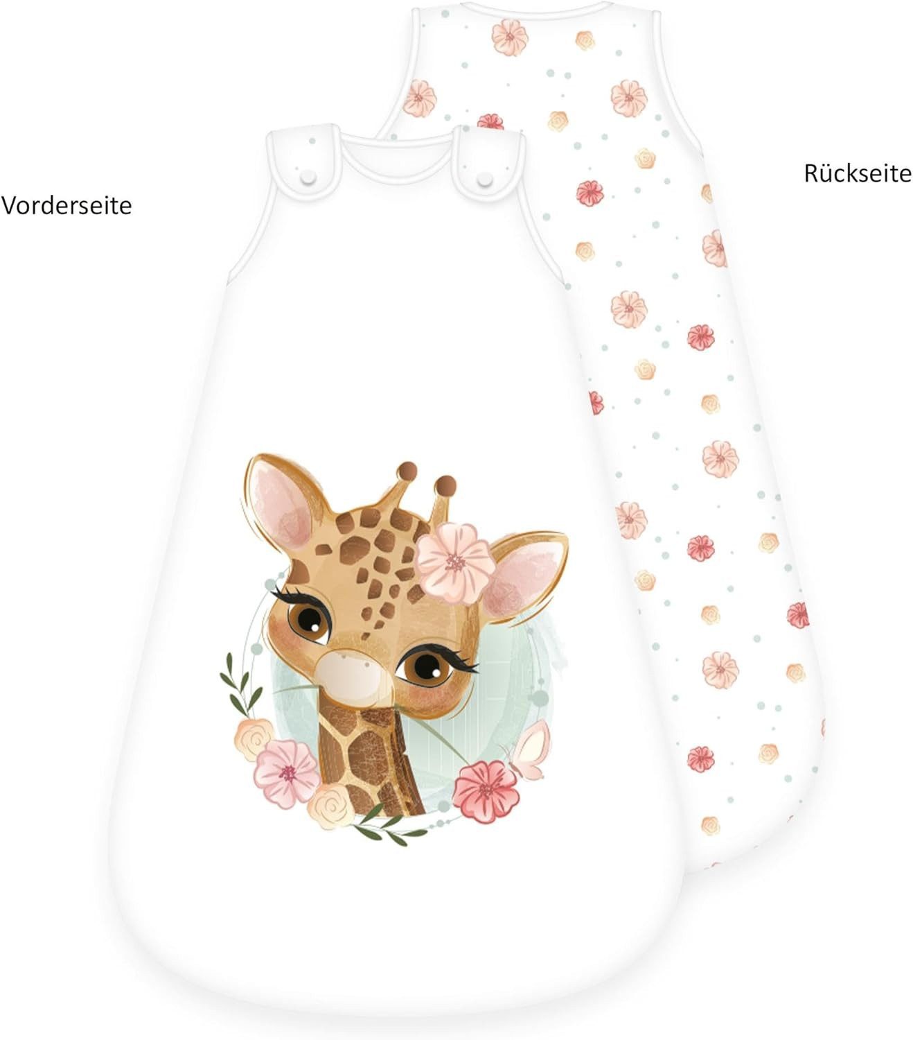 Herding Babyschlafsack Herding babybest® Giraffe Ganzjahres-Schlafsack für Babys Baumwolle (1 tlg., 1 Baby-Schlafsack 90 x 45 cm), Langlebig