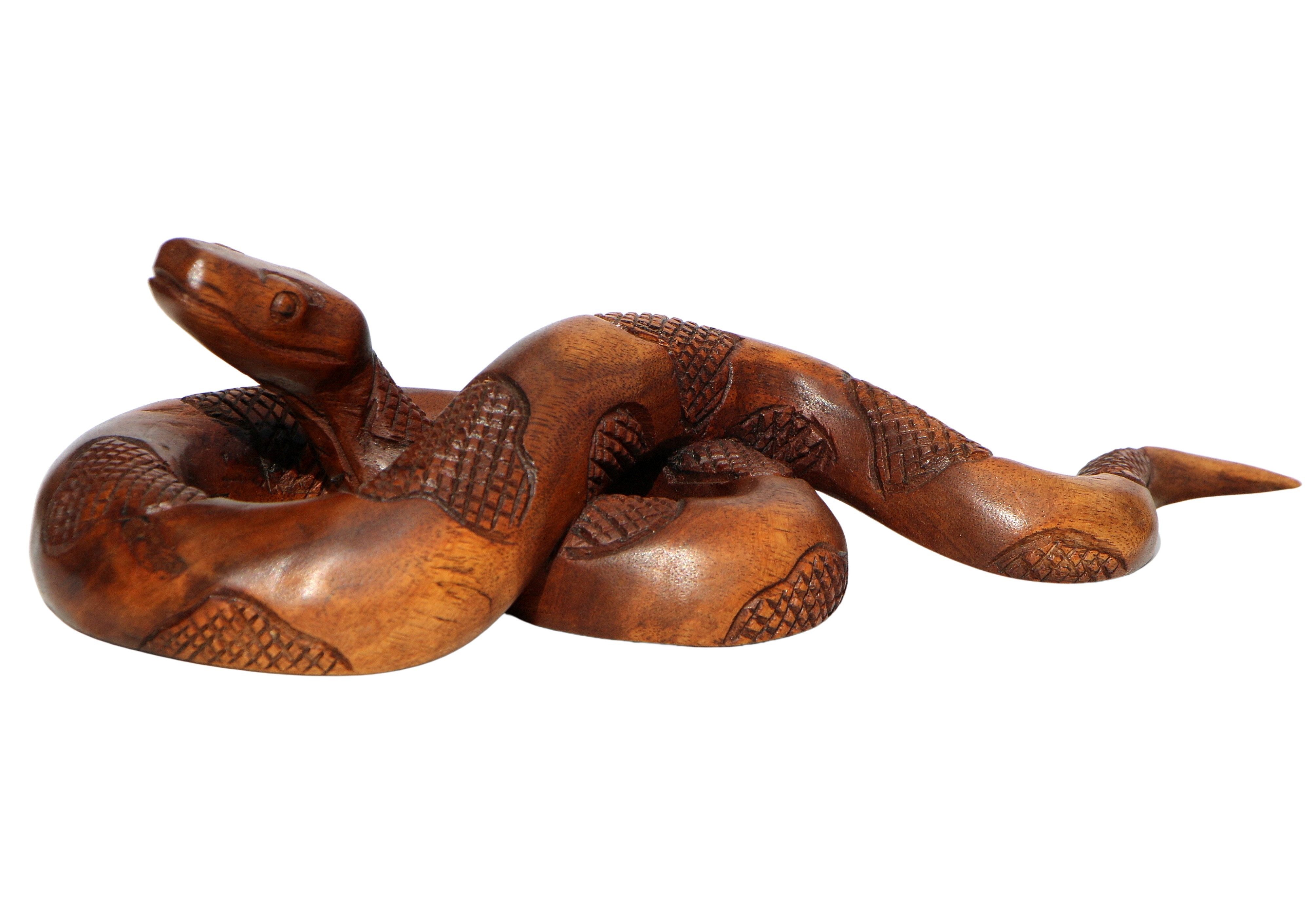 Wogeka Tierfigur Schlange Holz-Figur Python Viper günstig online kaufen