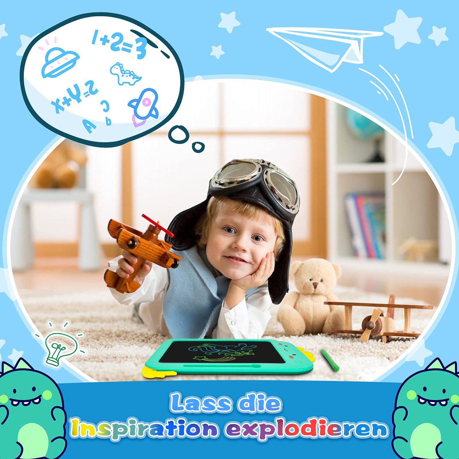 BRAIDOL Zaubertafel Zaubertafel LCD Schreibtablett, 10-Zoll buntes Doodle B günstig online kaufen