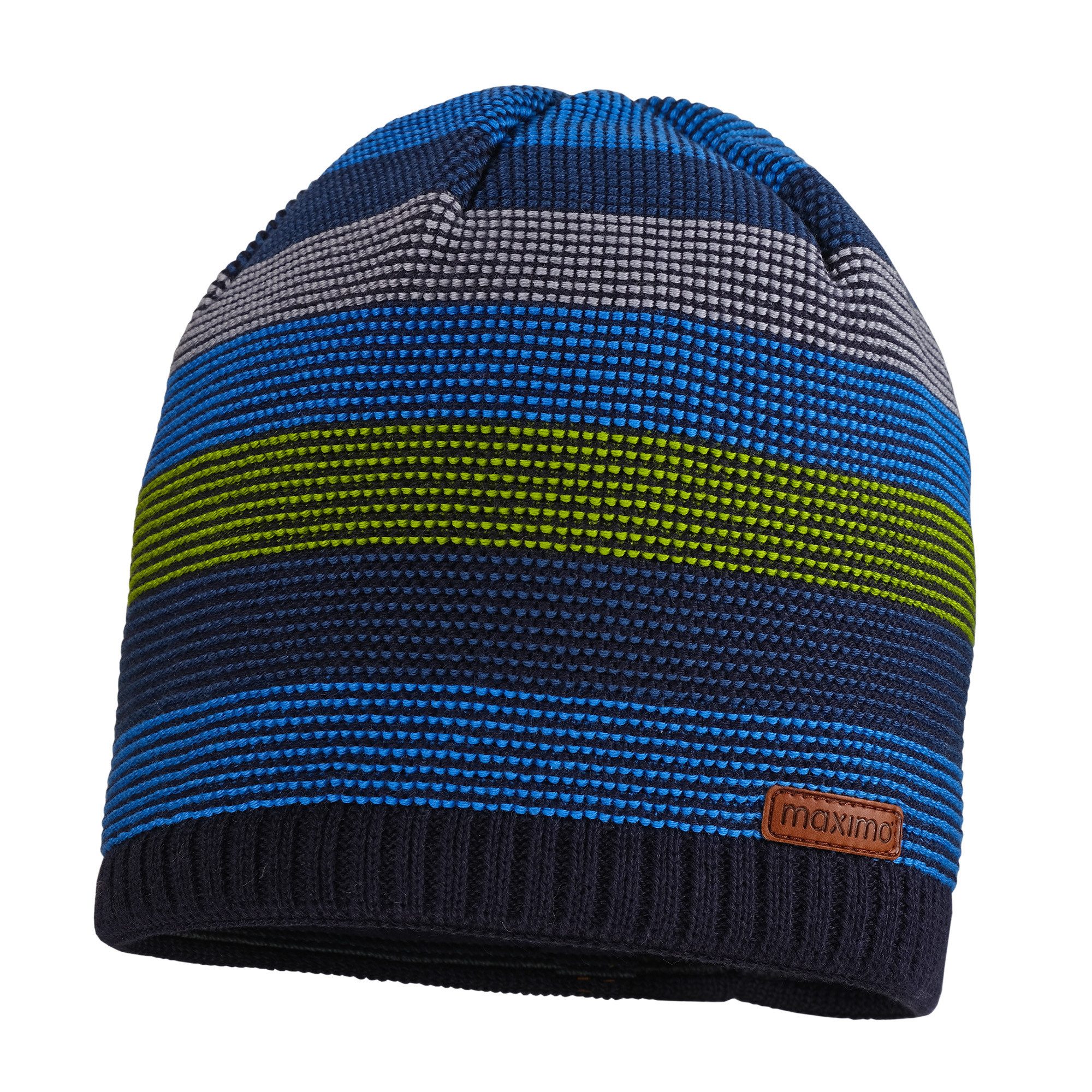 MAXIMO Strickmütze MINI-Beanie randlos Blockringel LL, günstig online kaufen