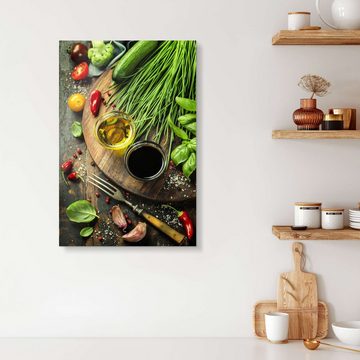 Posterlounge XXL-Wandbild Editors Choice, Gesundes Bio-Gemüse und Gewürze, Küche Fotografie