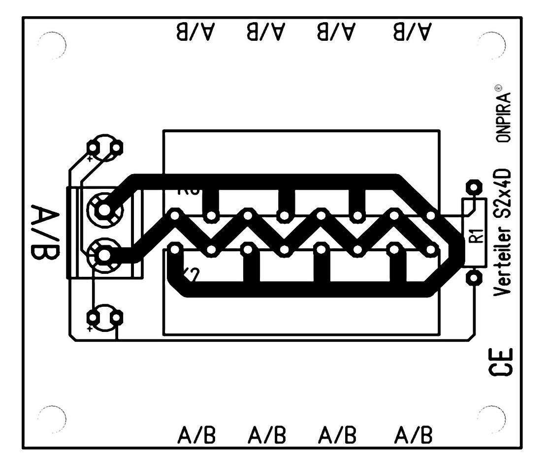 TIVENDIS Schraube S2x4D Stromverteiler AC/DC, (Set) 5A Platine