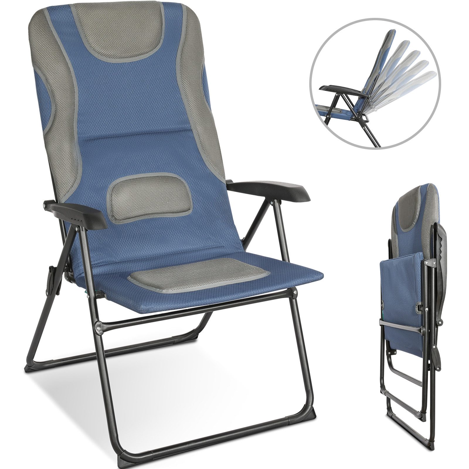 HOMECALL Gartenstuhl Hochlehner Campingstuhl Klappstühle Gepolstert günstig online kaufen