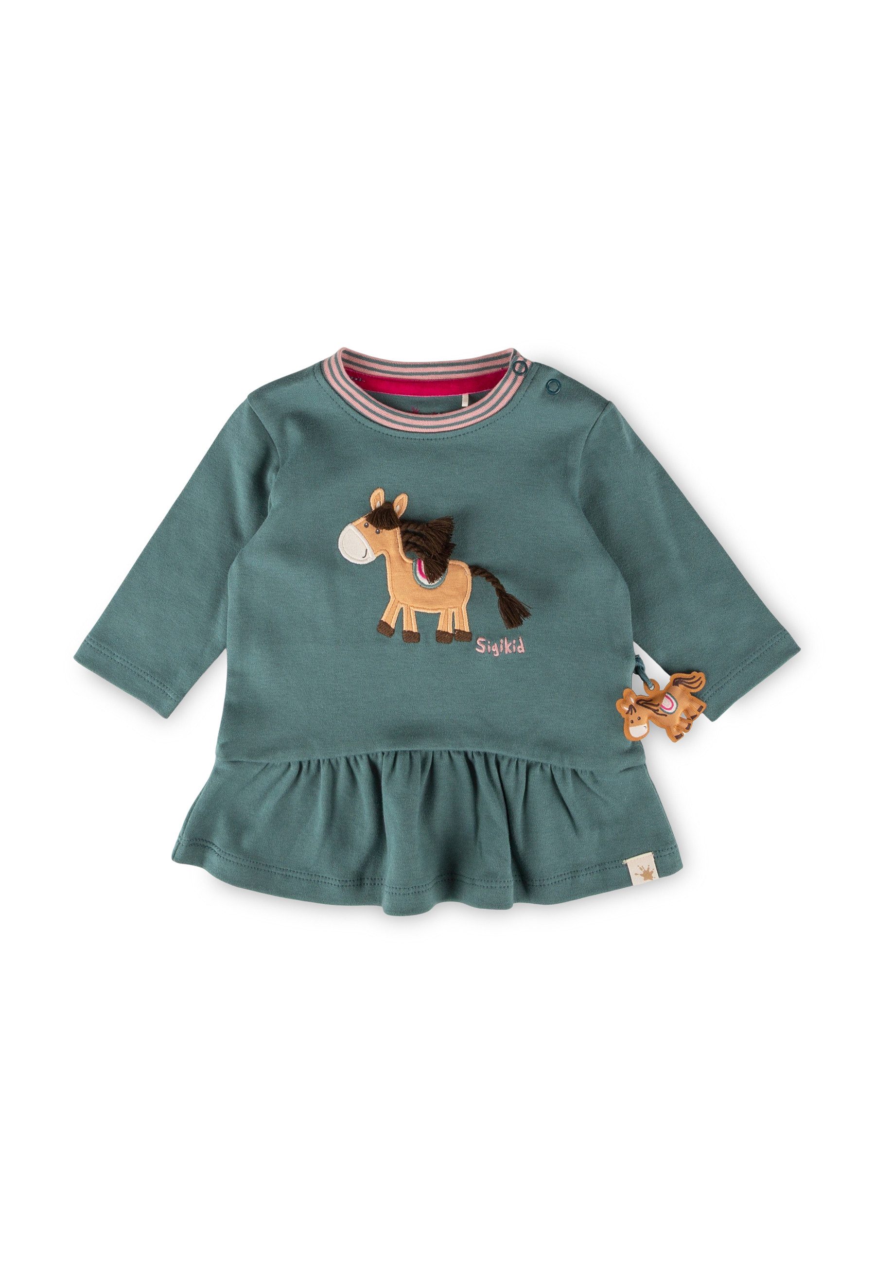 Sigikid Jerseykleid Volant Kleid langarm mit Applikation Pony Love (1-tlg)