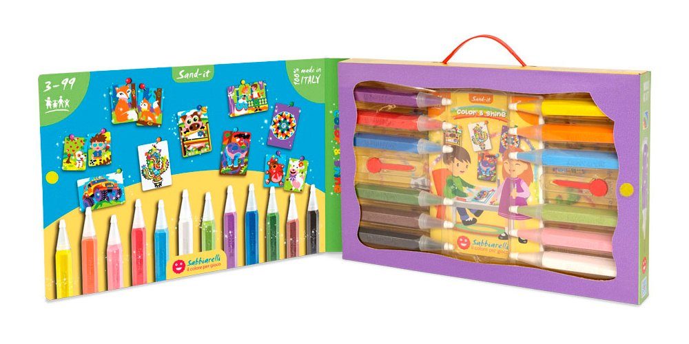 Sabbiarelli Kreativset Sabbiarelli Sand-it for Fun, (27-tlg), Maxi kit Color&Shine, 27-tlg.