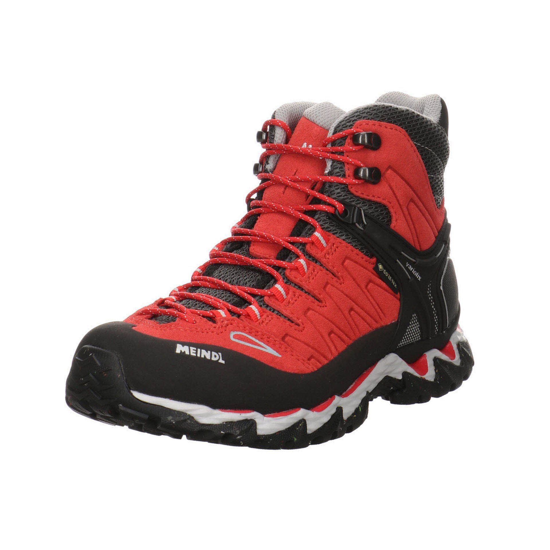 Meindl Herren Outdoor Schuhe Lite Hike GTX Outdoorschuh Outdoorschuh Leder-/Textilkombination rot+lila kombi-schwa