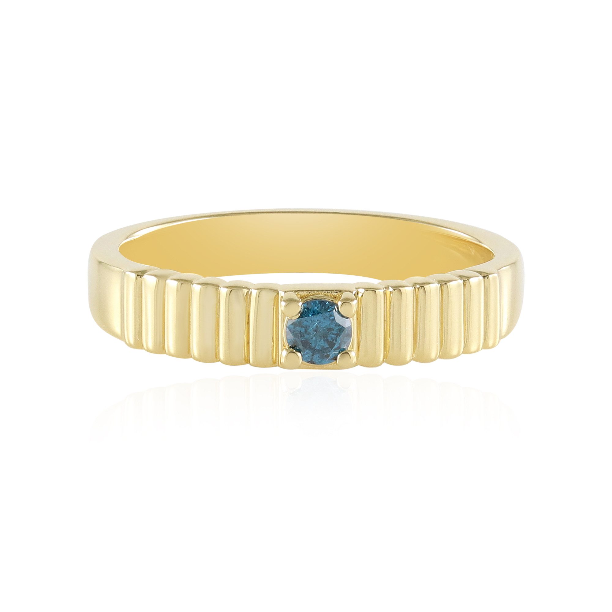 Cavill Diamantring Cavill Diamantring 0,09 ct, 925er Silber, vergoldet, blau, Echtschmuck (1-tlg)
