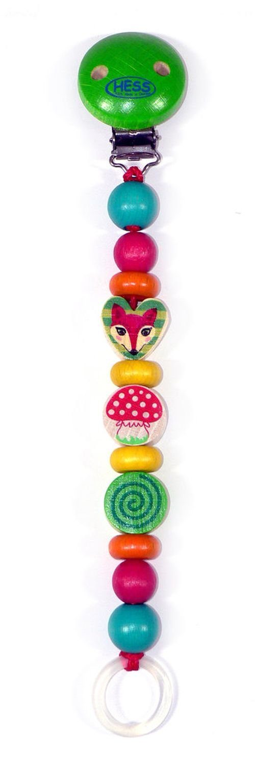HESS SPIELZEUG Kinderwagenkette Babyspielzeug Schnullerkette Waldtiere BxLxH 35x20x210mm NEU