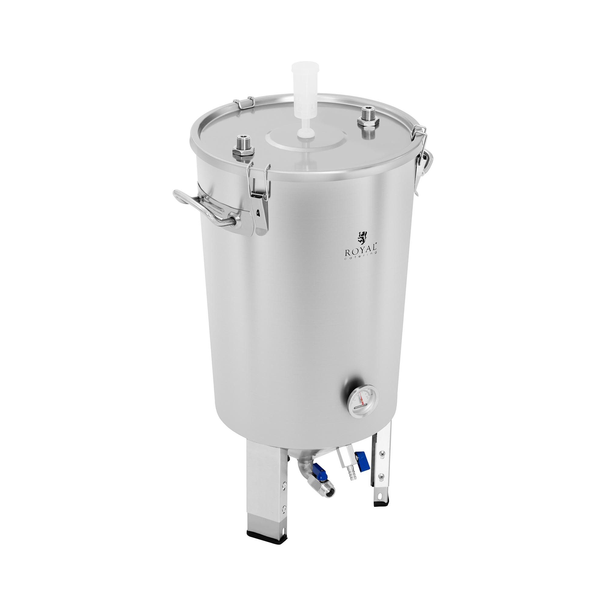 Royal Catering Bierzapfanlage Maischekessel 30 l Fermentierkessel Gärkessel Fermenter Kühlspirale