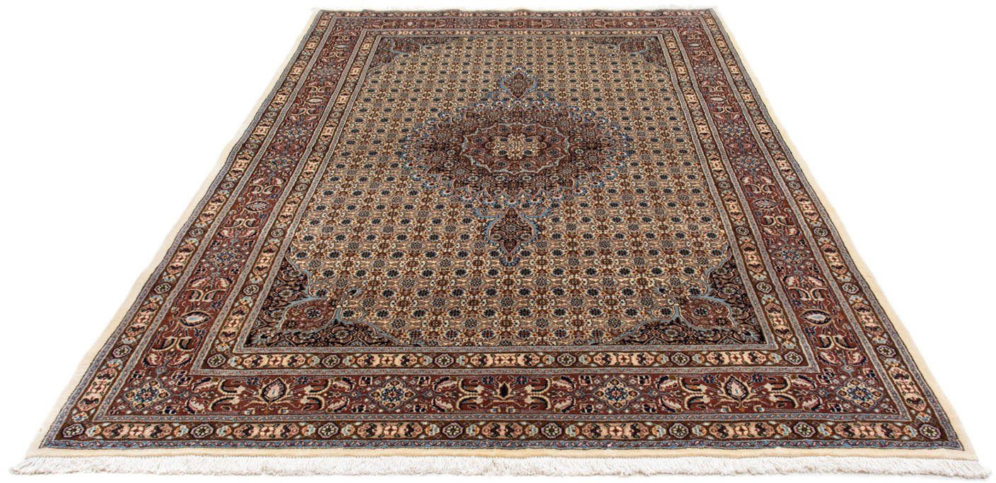 Wollteppich Yalameh Medaillon Beige 158 x 102 cm, morgenland, rechteckig, Höhe: 10 mm, Handgeknüpft