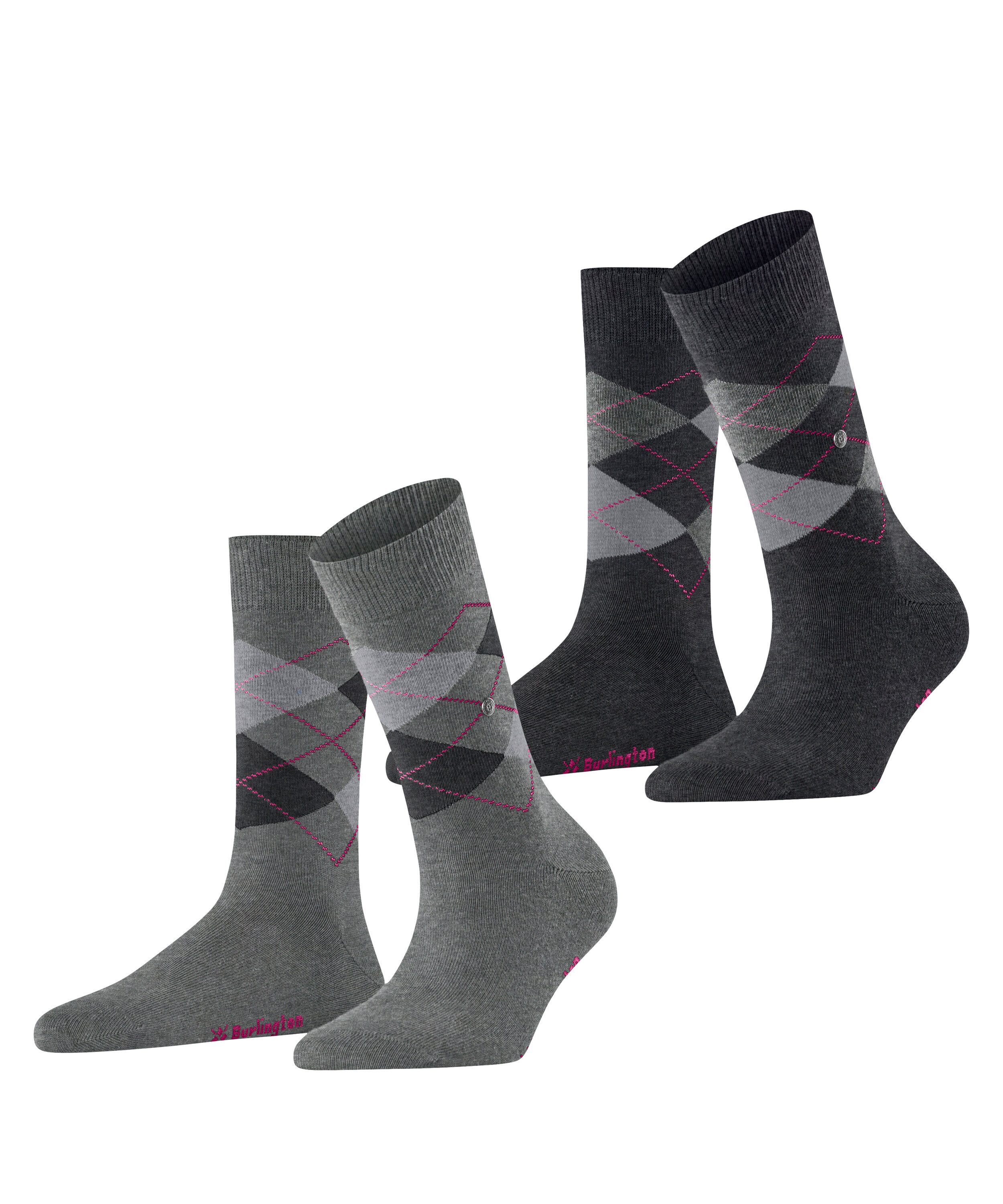 Burlington Socken Burlington Everyday Argyle Damen (2-Paar)